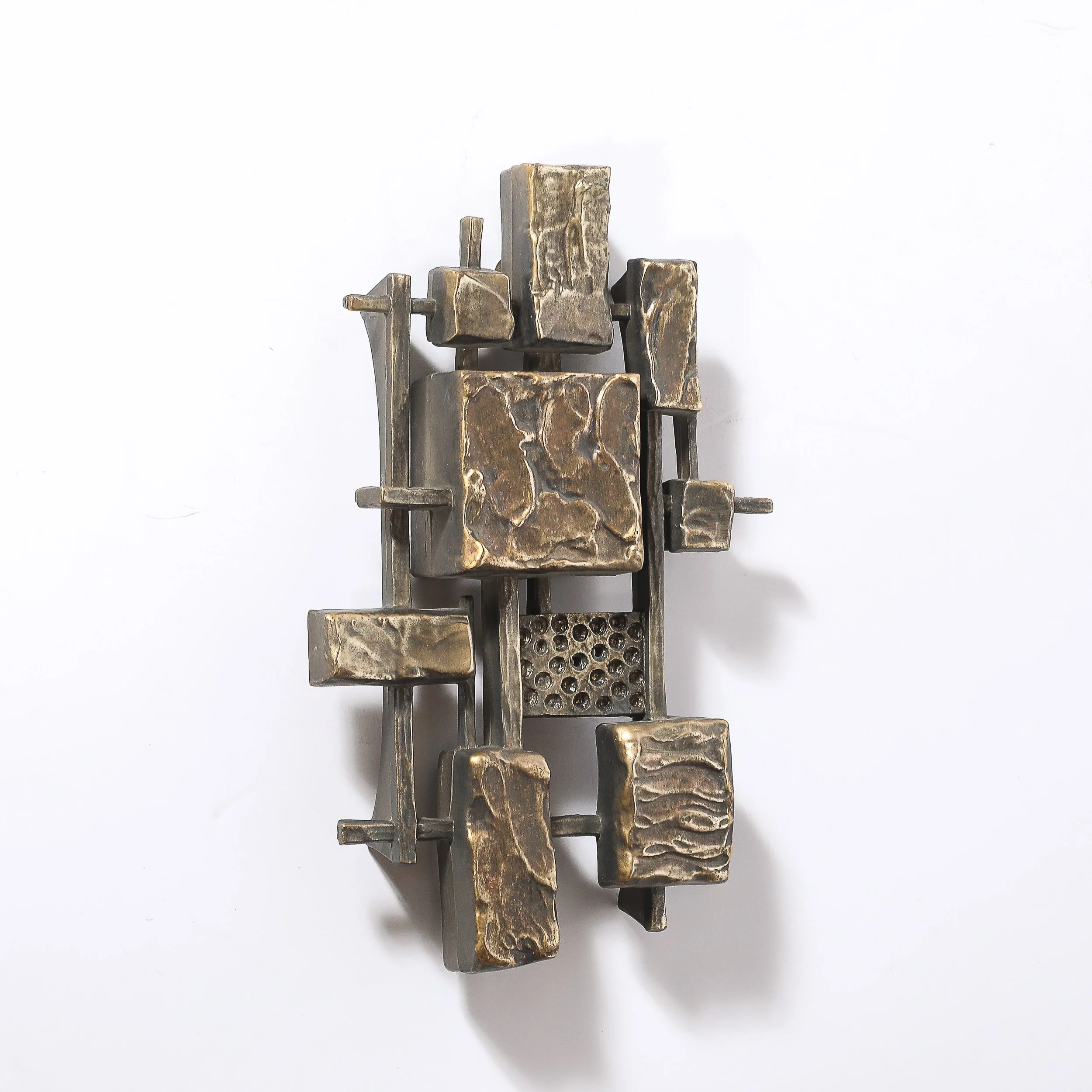 Mid-Century Brutalist Wall Sculptures in Textural Cubist Forms by Syroco - High Style Deco 2.jpg