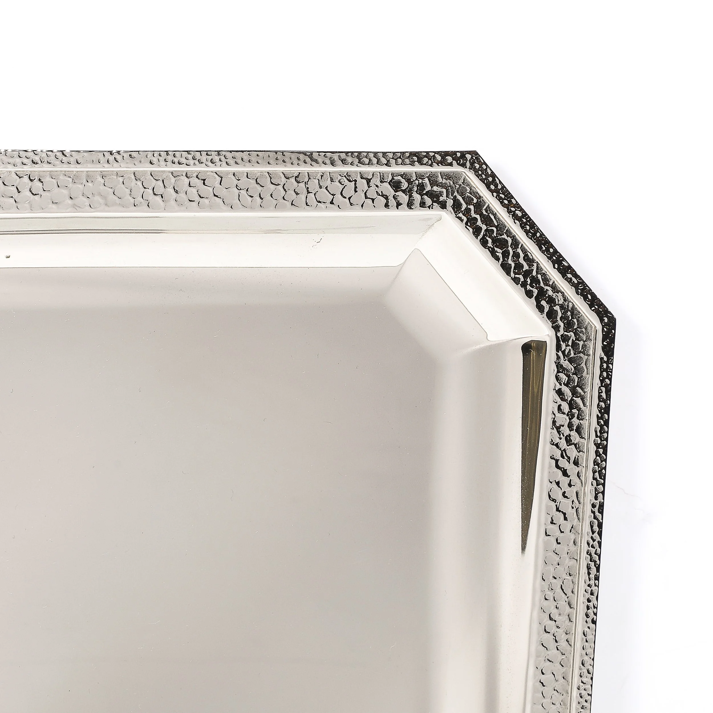 Set of Three Reed and Barton Silver Plate Trays with Hand-Hammered Detailing - High Style Deco 8.jpg