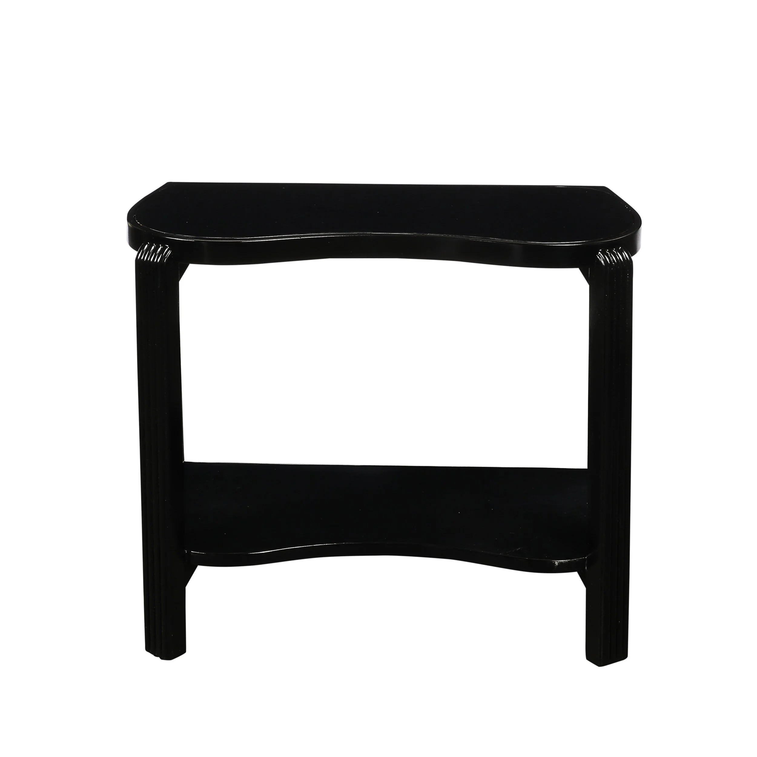 Pair of Art Deco Machine Age Black Lacquer Side Tables with Inset Vitrolite Tops - High Style Deco 2.jpg