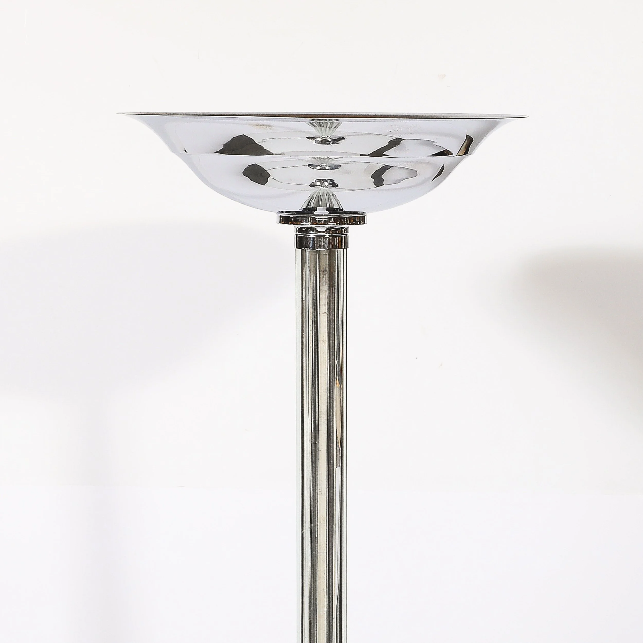 Pair of Art Deco Machine Age Chrome and Glass Rod Torchieres - High Style Deco 9.jpg