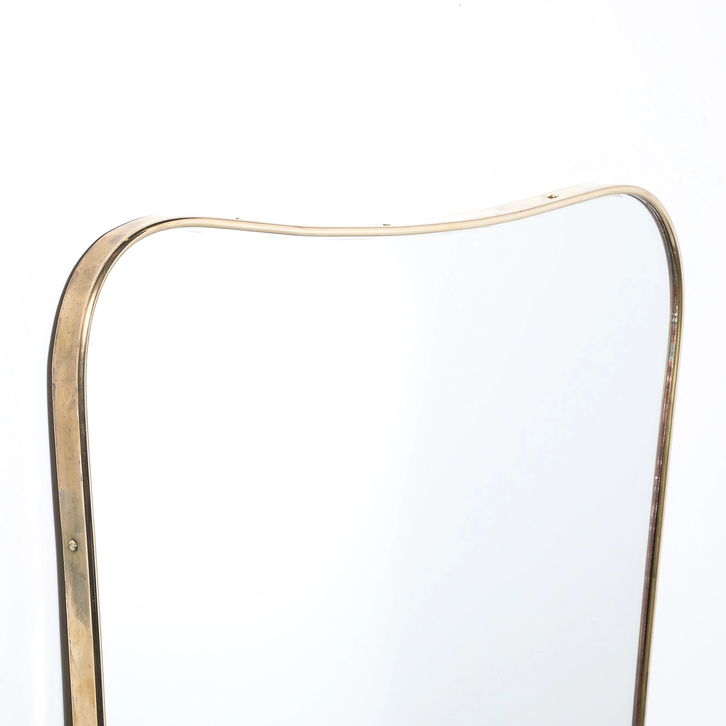 Pair of Mid-Century Modernist Curvilinear Hourglass Form Brass Wrapped Mirrors - High Style Deco 3.jpg