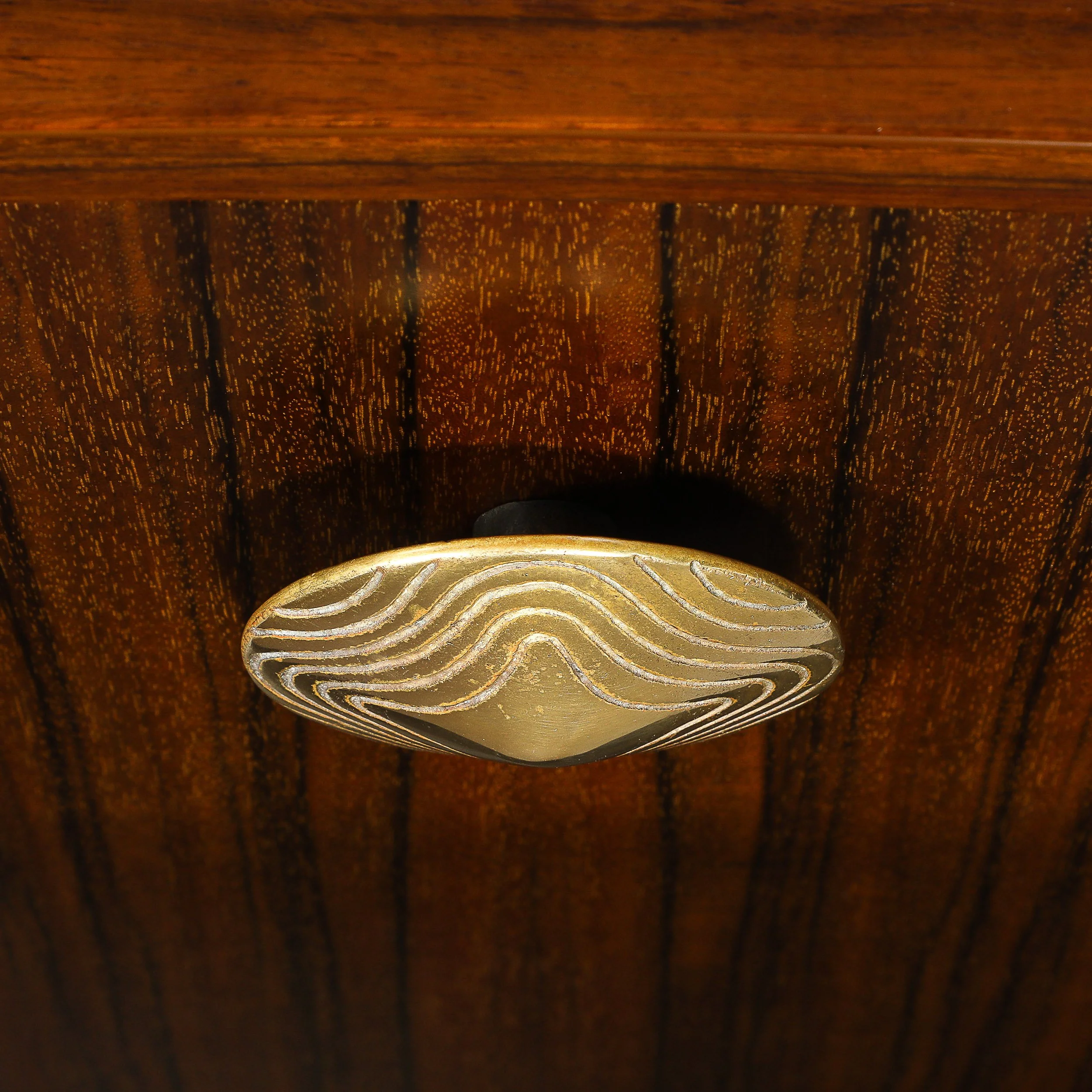 Art Deco Brass Pulls & Leather Wrapped Base Paldao Wood Cabinet by Gilbert Rhode - High Style Deco 7.jpg