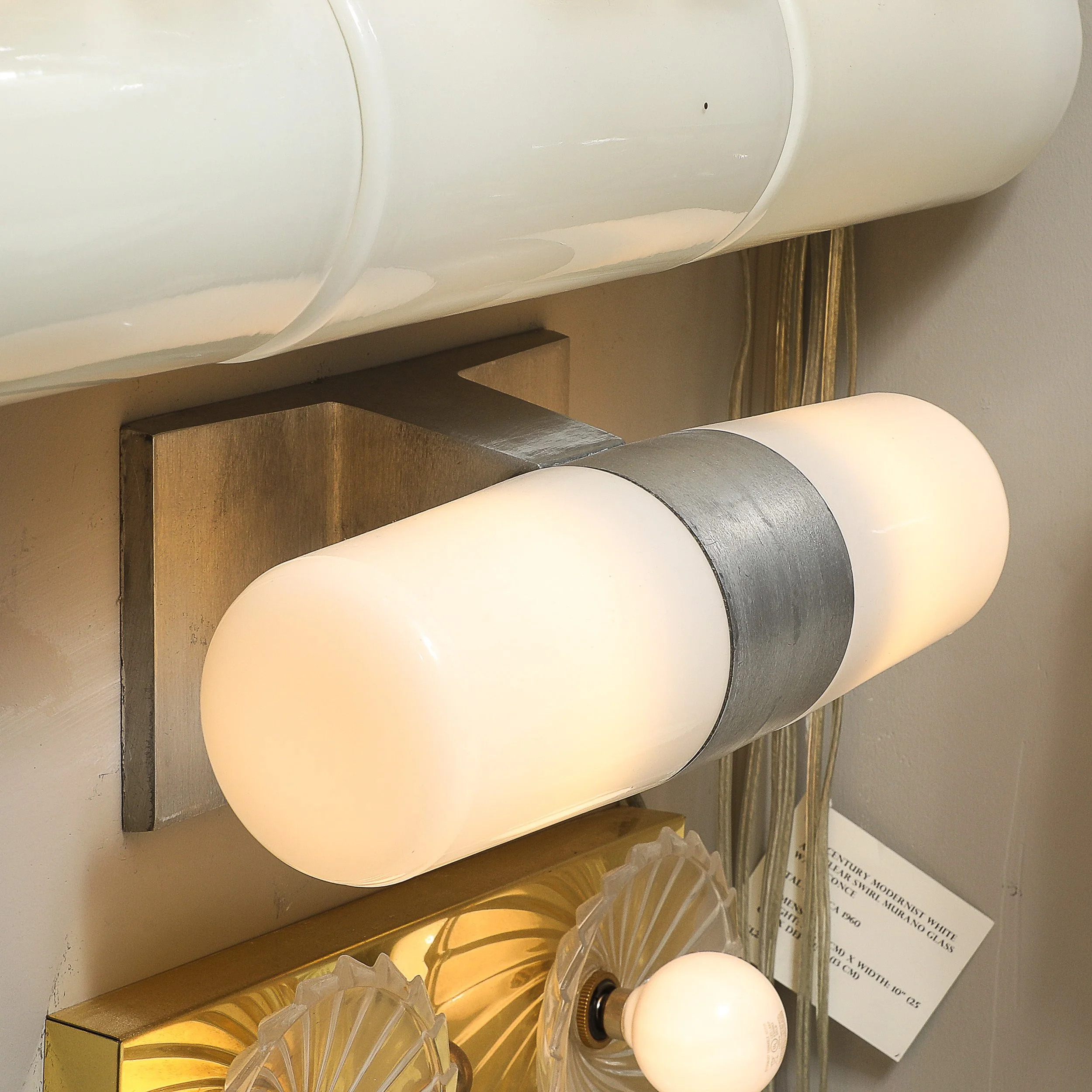 Mid-Century Milk Glass & Brushed Aluminum Cylindrical Vanity Light by Paul Mayen - High Style Deco 9.jpg