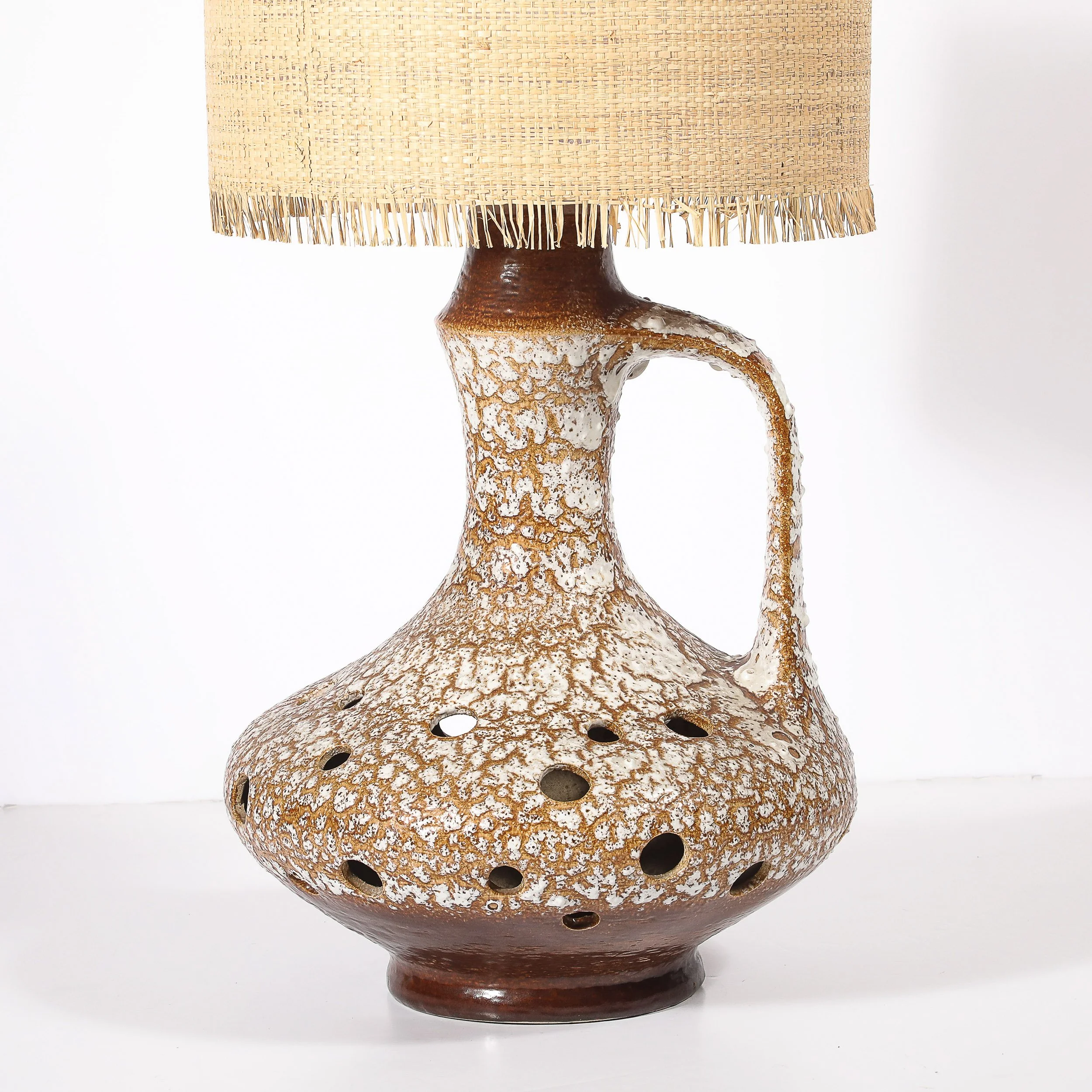 Mid-Century Organic Pitcher Form Ceramic Table Lamp with Illuminated Cutouts - High Style Deco 1.jpg