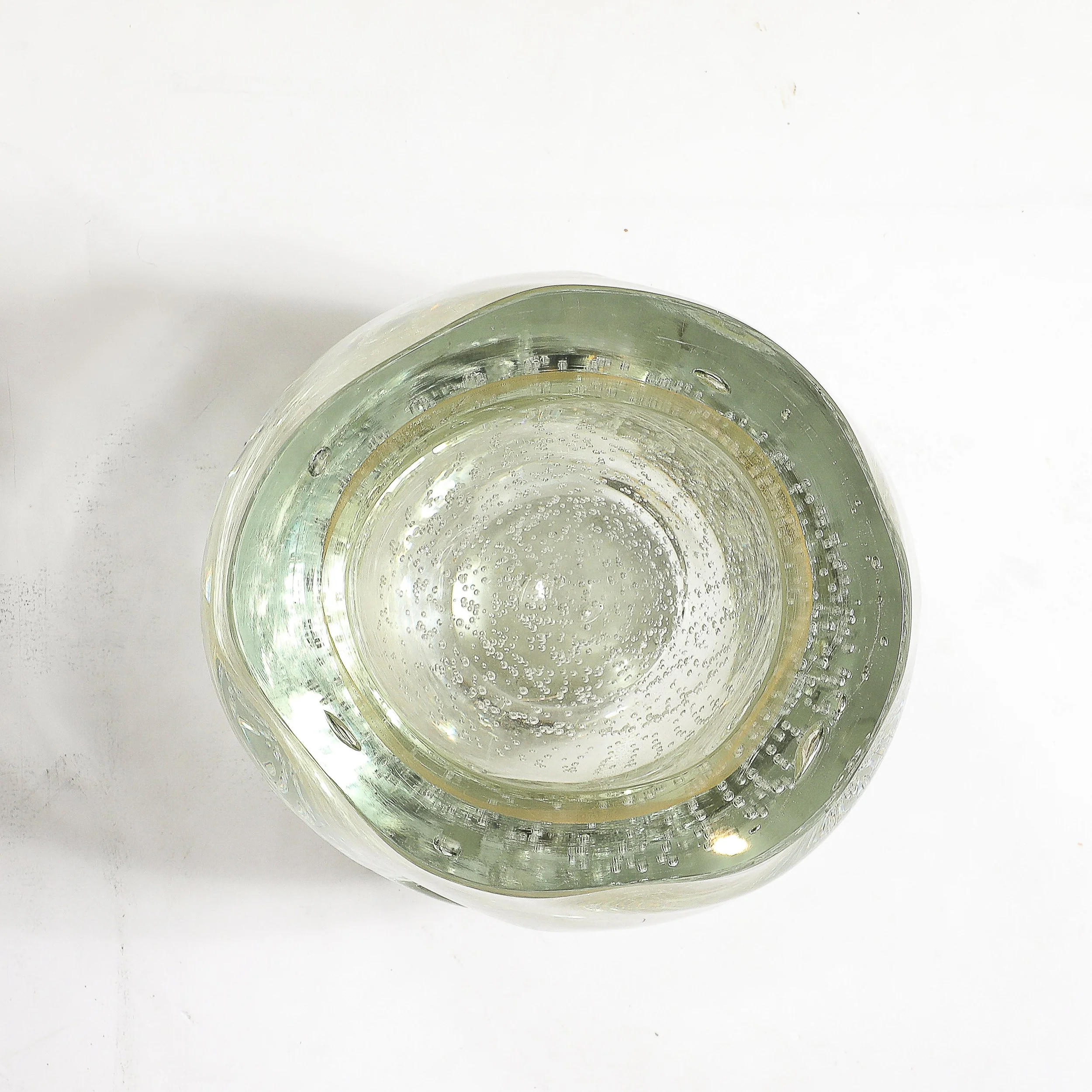 Modernist Hand-Blown Torqued Spiral Motif Murano Glass Vase w: 24K Gold Flecks - High Style Deco 14.jpg