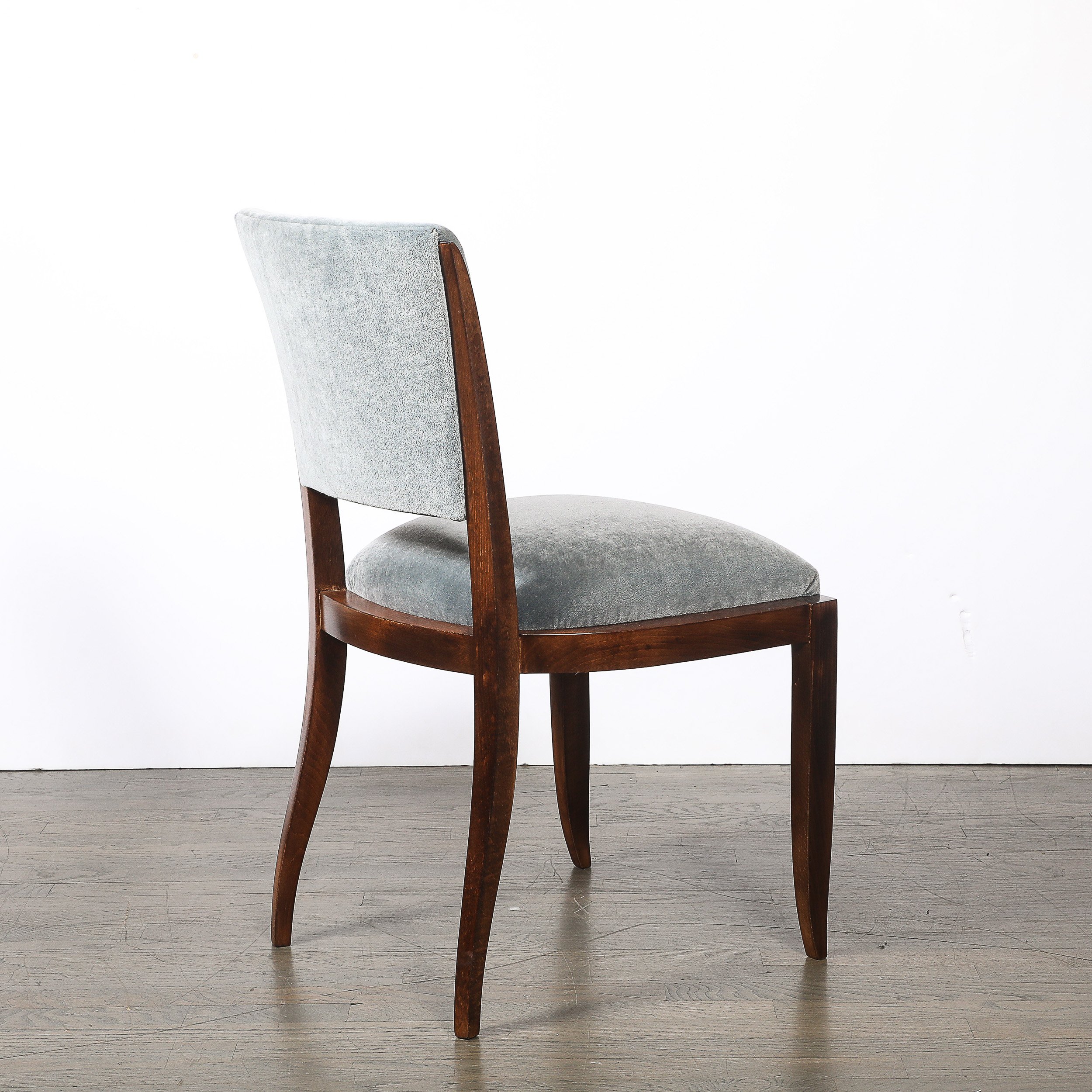 Set of Eight Art Deco Sculptural Walnut Dining Chairs in Plush Mohair Upholstery - High Style Deco 11.jpg