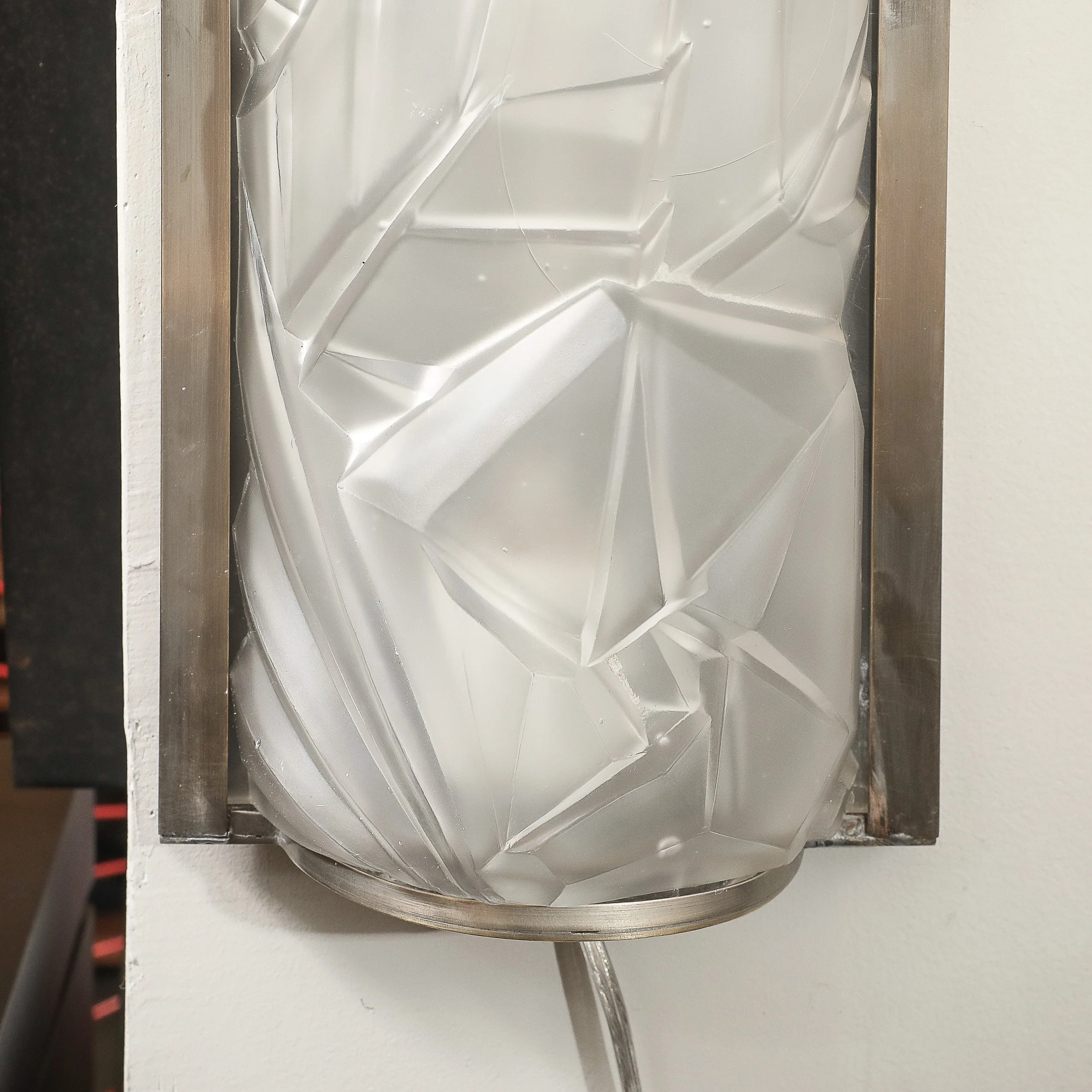 Art Deco Molded & Frosted Glass w: Abstract Cubist Geometric Motif Sconces - High Style Deco 12.jpg