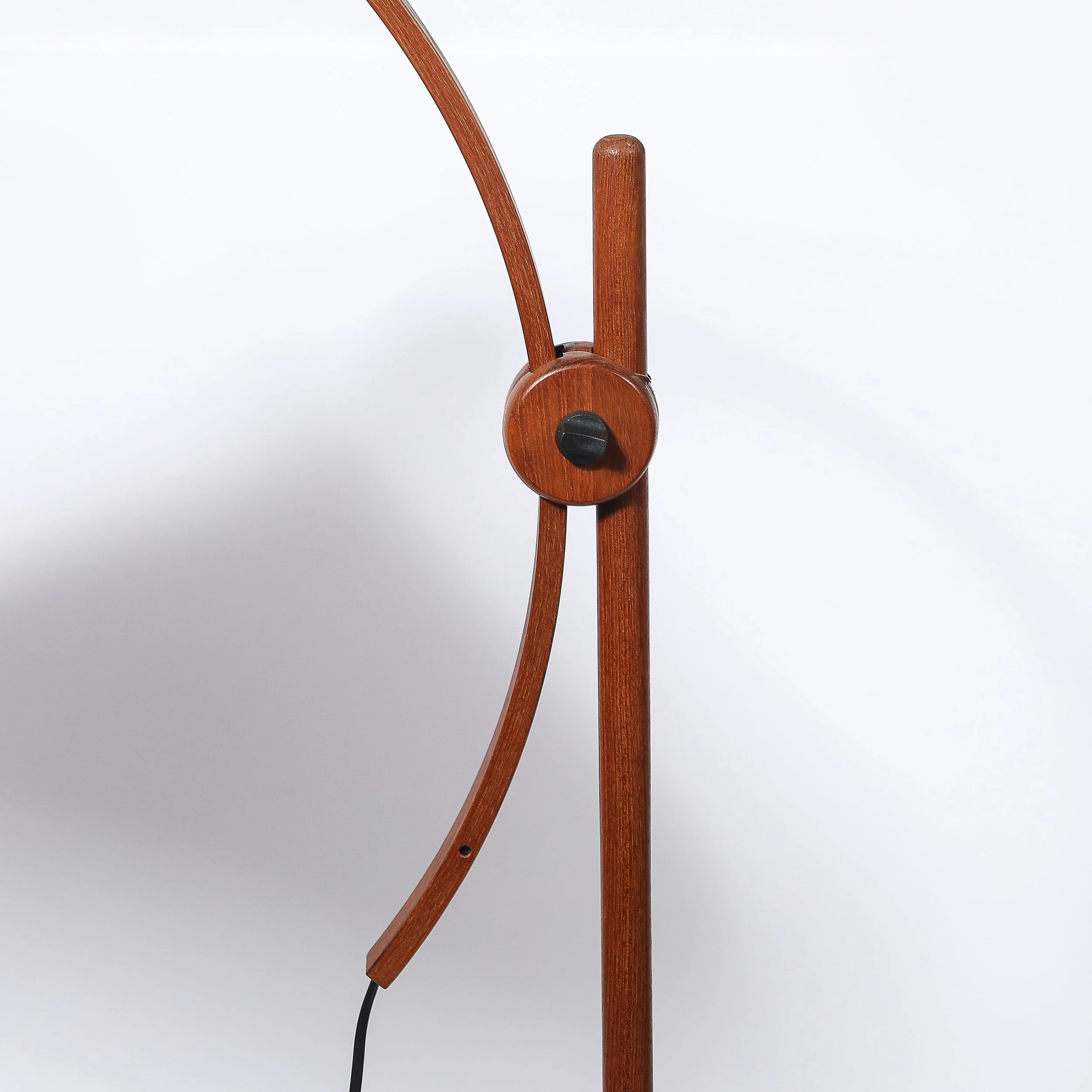 Mid-Century Sculptural Teak Adjustable Floor Lamp w: Custom Archival Paper Shade - High Style Deco 1.jpg
