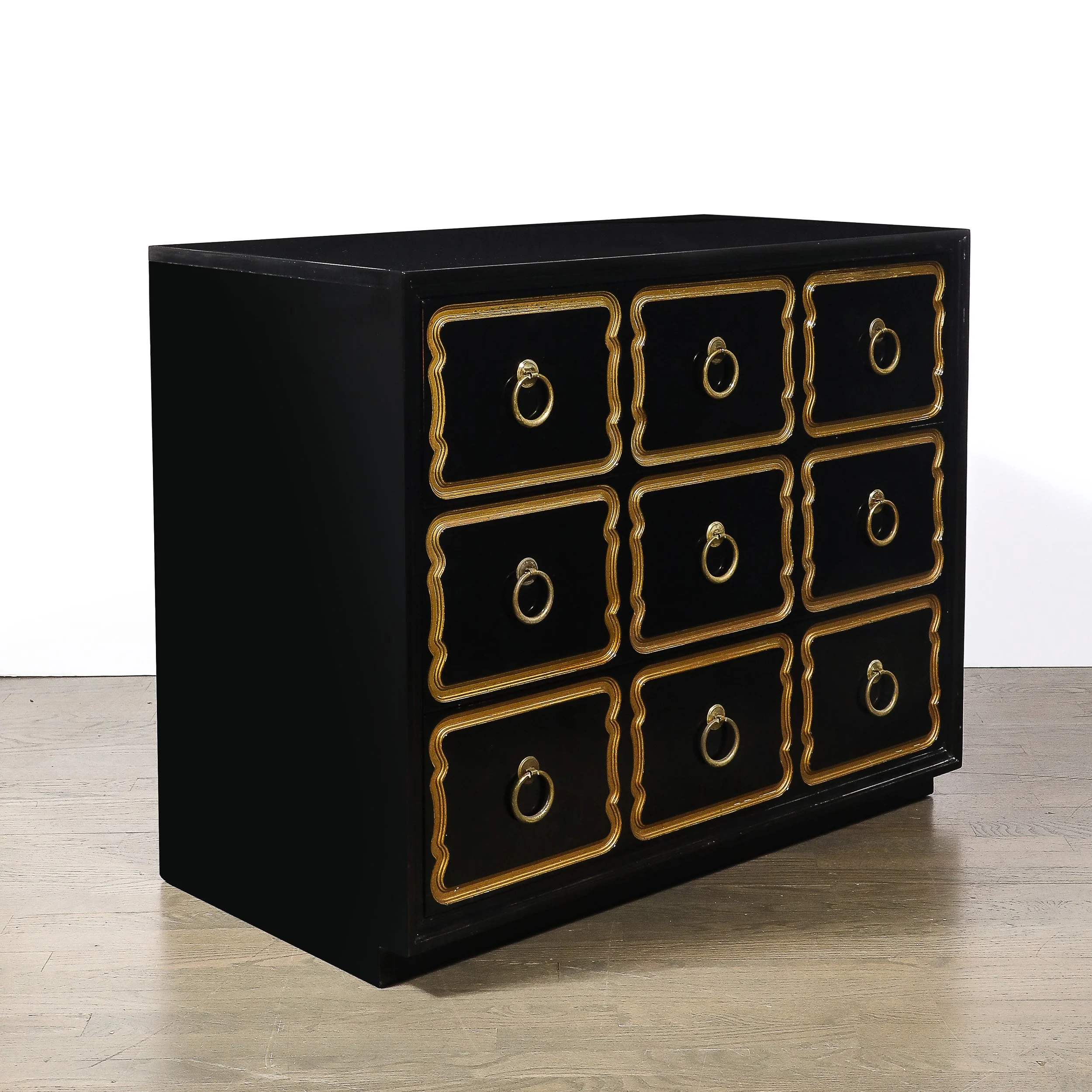 Mid-Century Dorothy Draper Chest of Drawers for España in Gilt & Black Lacquer - High Style Deco 9.jpg