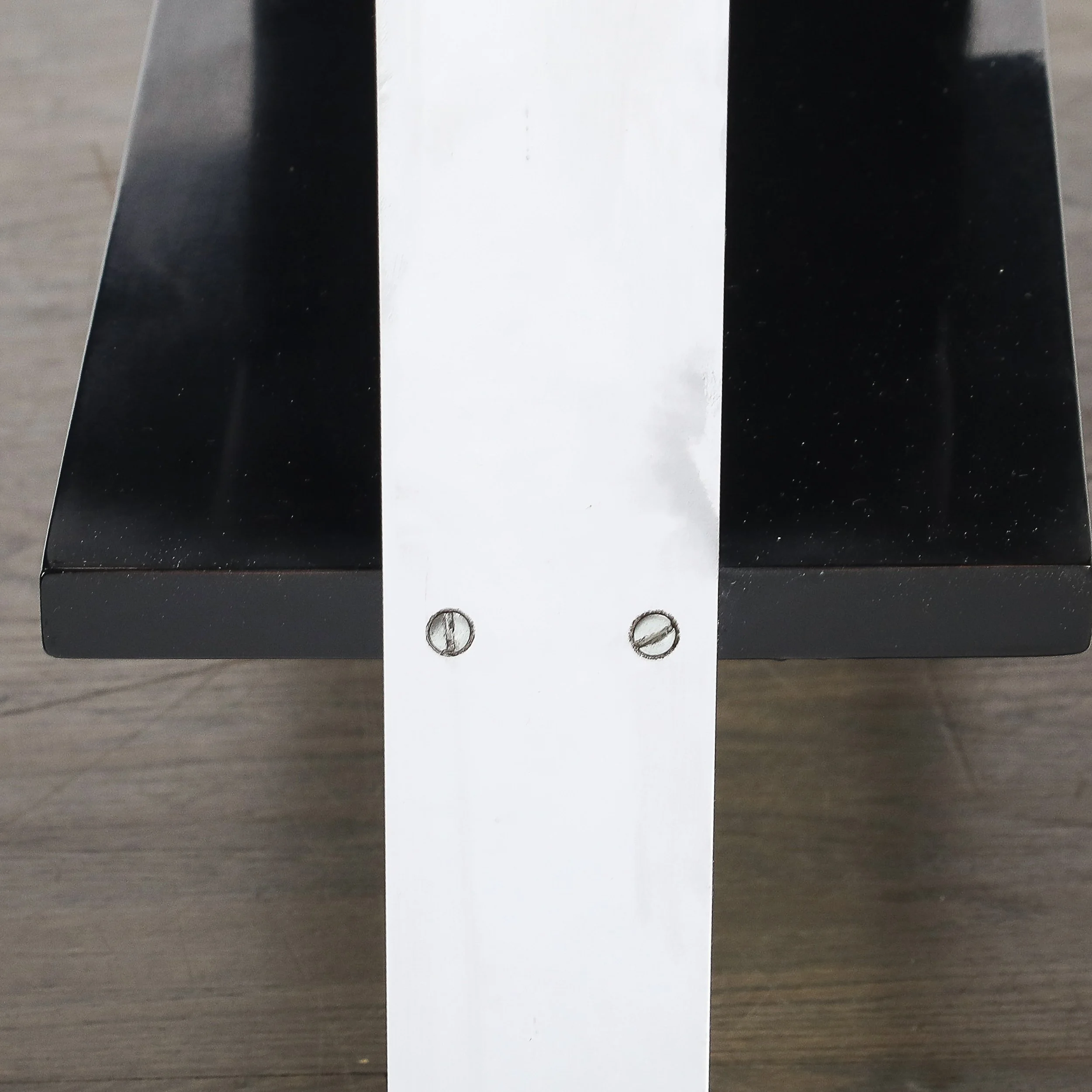 Art Deco Streamlined 3-Tier End Table:Bookcase in Black Lacquer w: Curved Chrome - High Style Deco 4.jpg