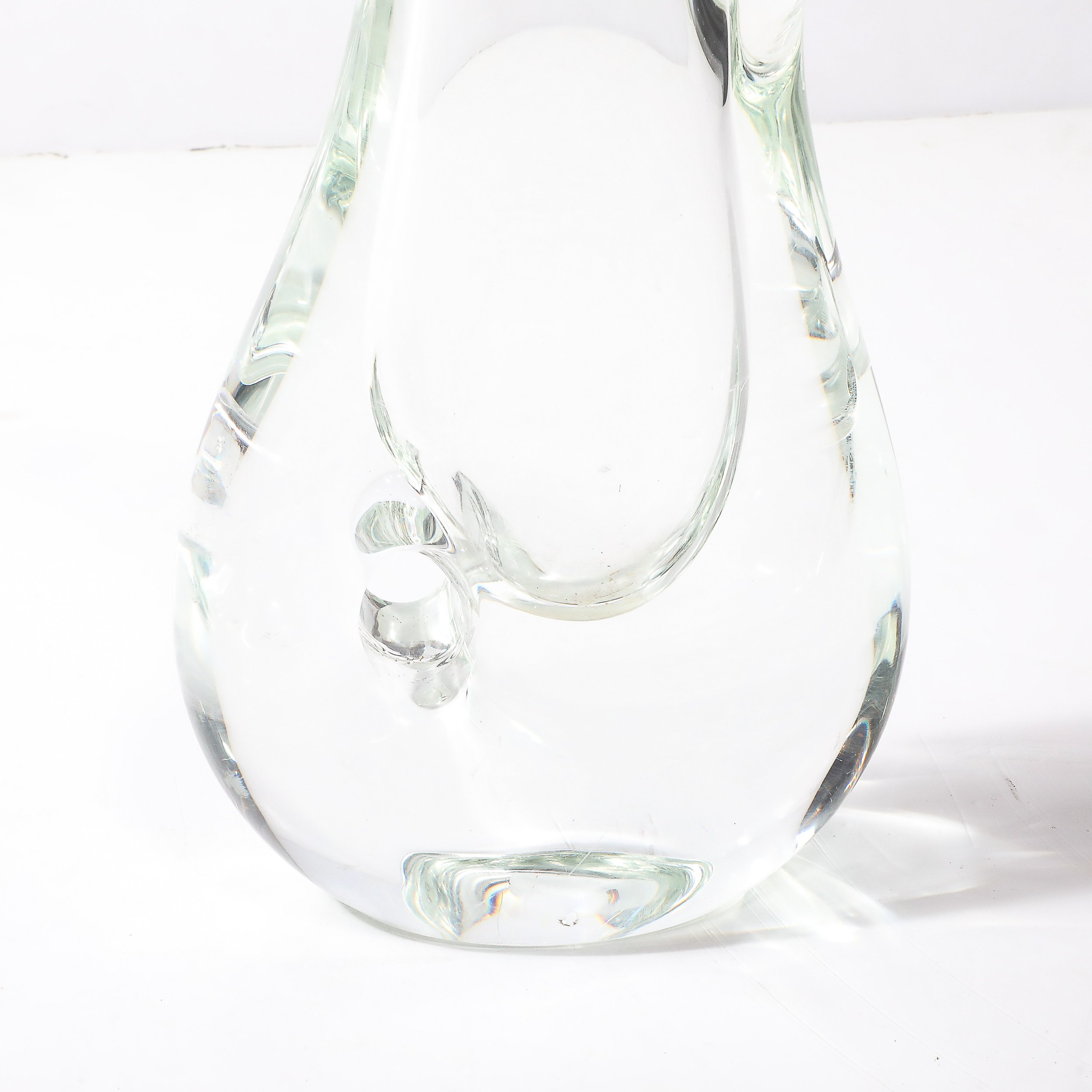 Mid-Century Modern Sculptural Translucent Handblown Murano Vase by Licio Zanetti - High Style Deco 1.jpg