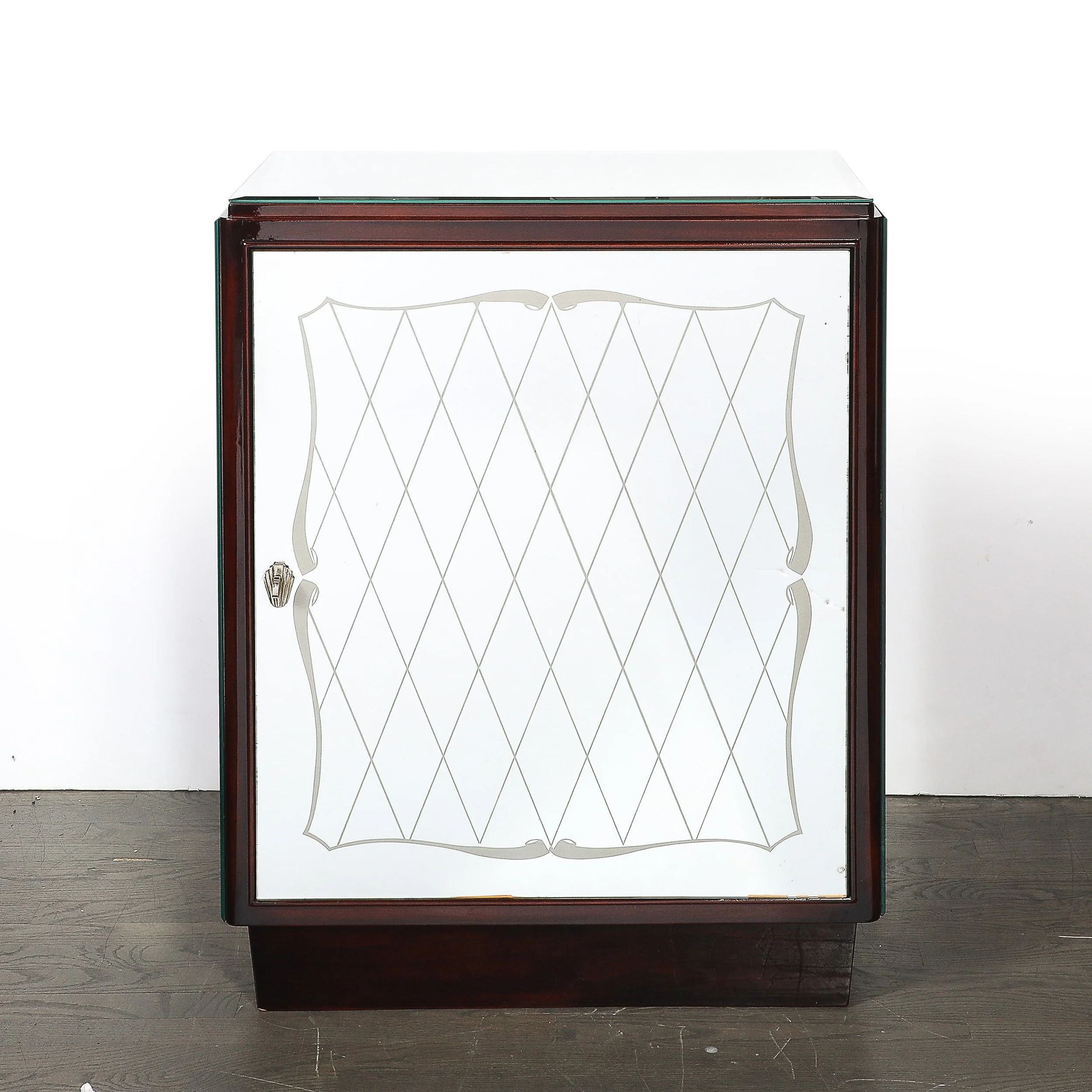 Art Deco Directoire Style Walnut, Mirrored & Reverse Etched Detail Bar Cabinet - High Style Deco 1.jpg (Copy)