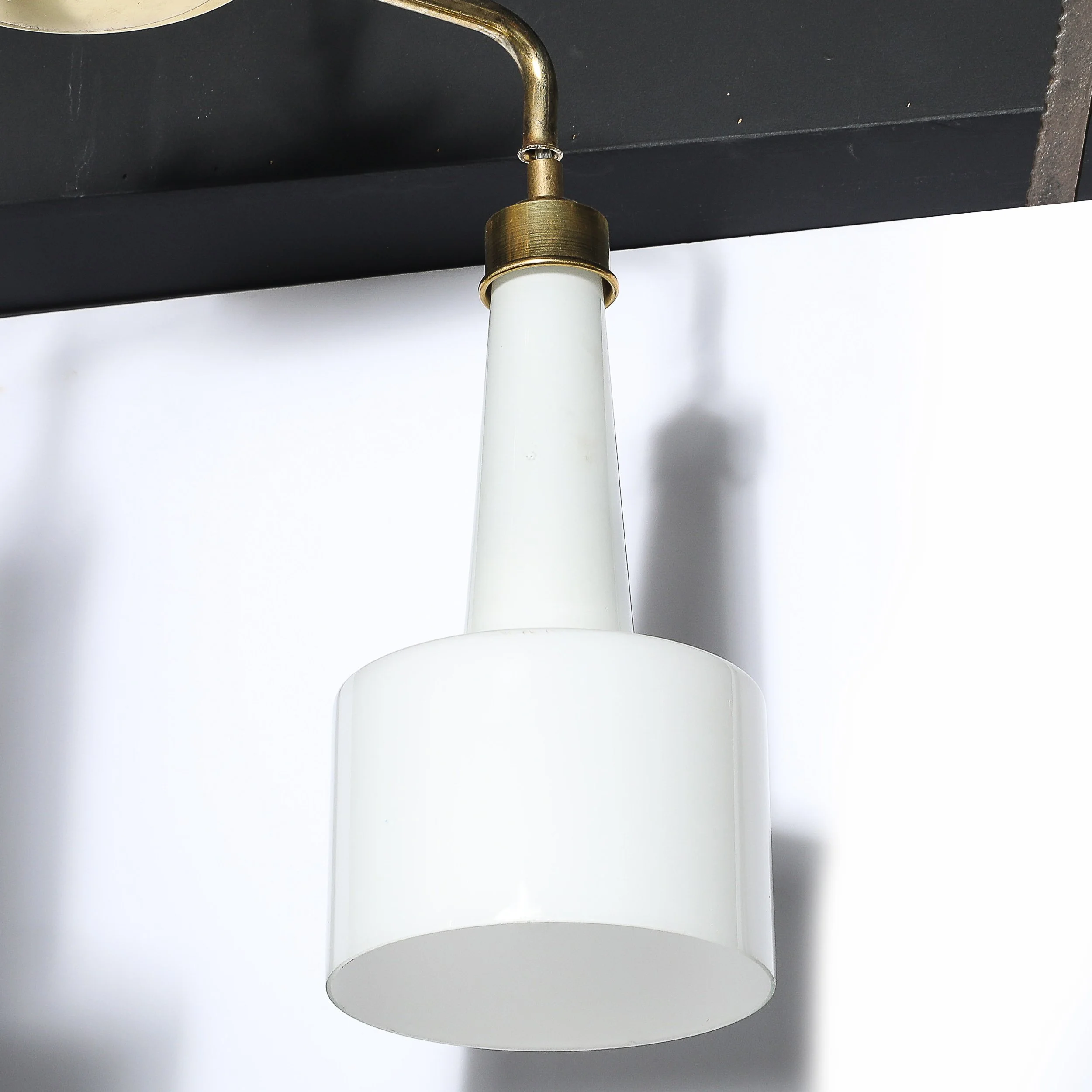 Mid-Century Two-Branch Pendant Chandelier in Molded Milk Glass w: Brass Fittings - High Style Deco 4.jpg
