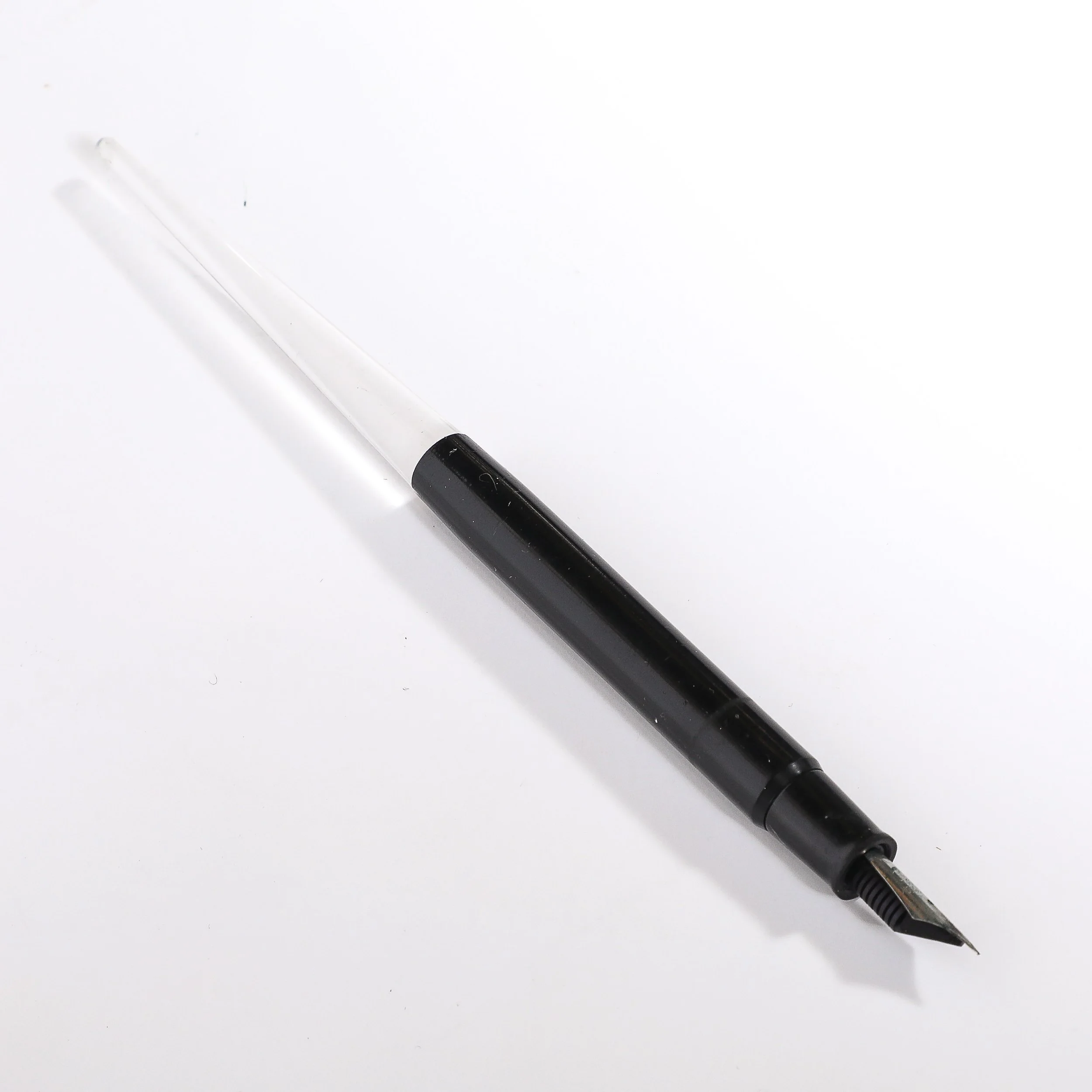 Art Deco Geometric Squared Base Chrome & Bakelite Fountain Pen signed Esterbrook - High Style Deco 14.jpg