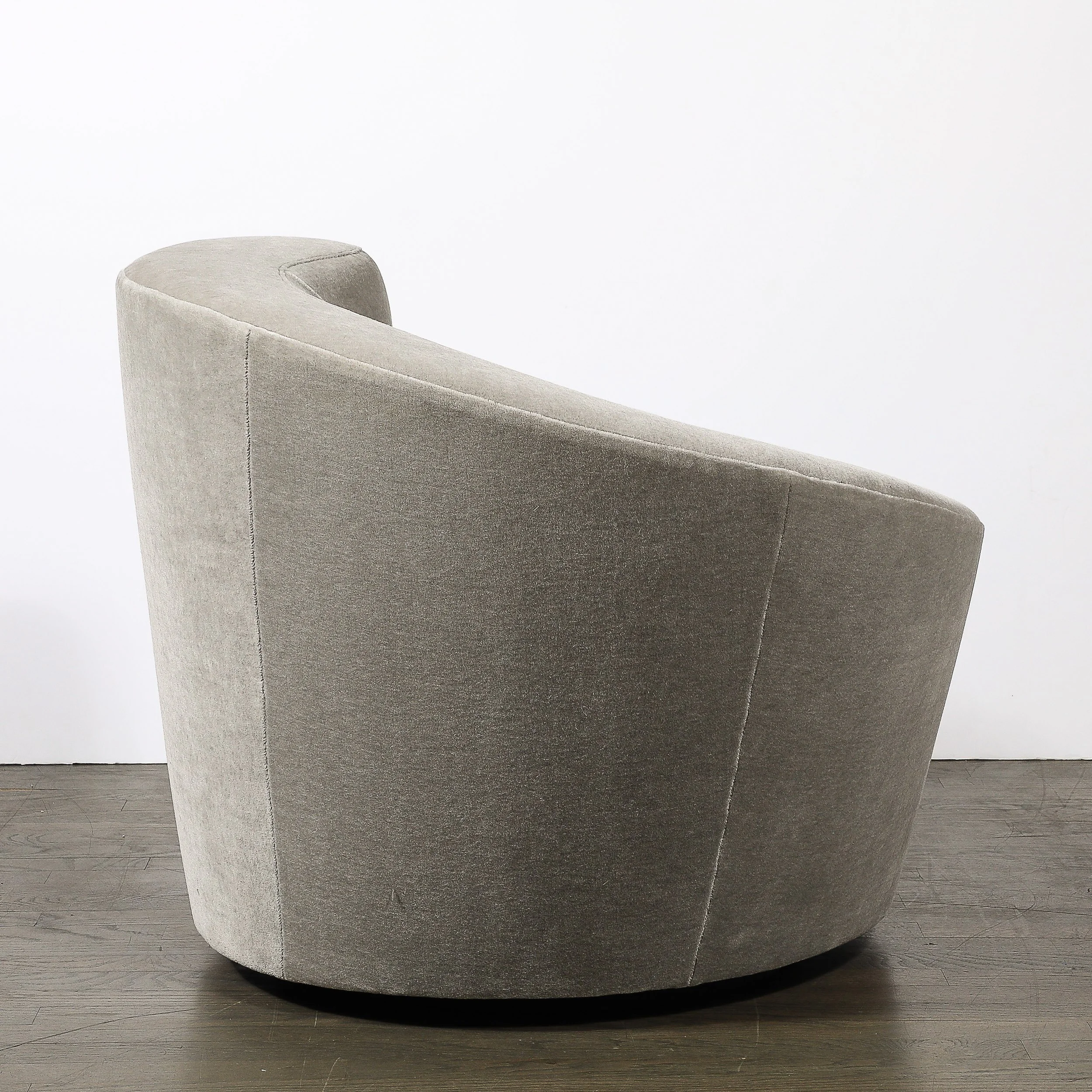 Pair of Swiveling %22Nautilus%22 Chairs by Vladimir Kagan in Luxe Taupe Mohair - High Style Deco 5.jpg
