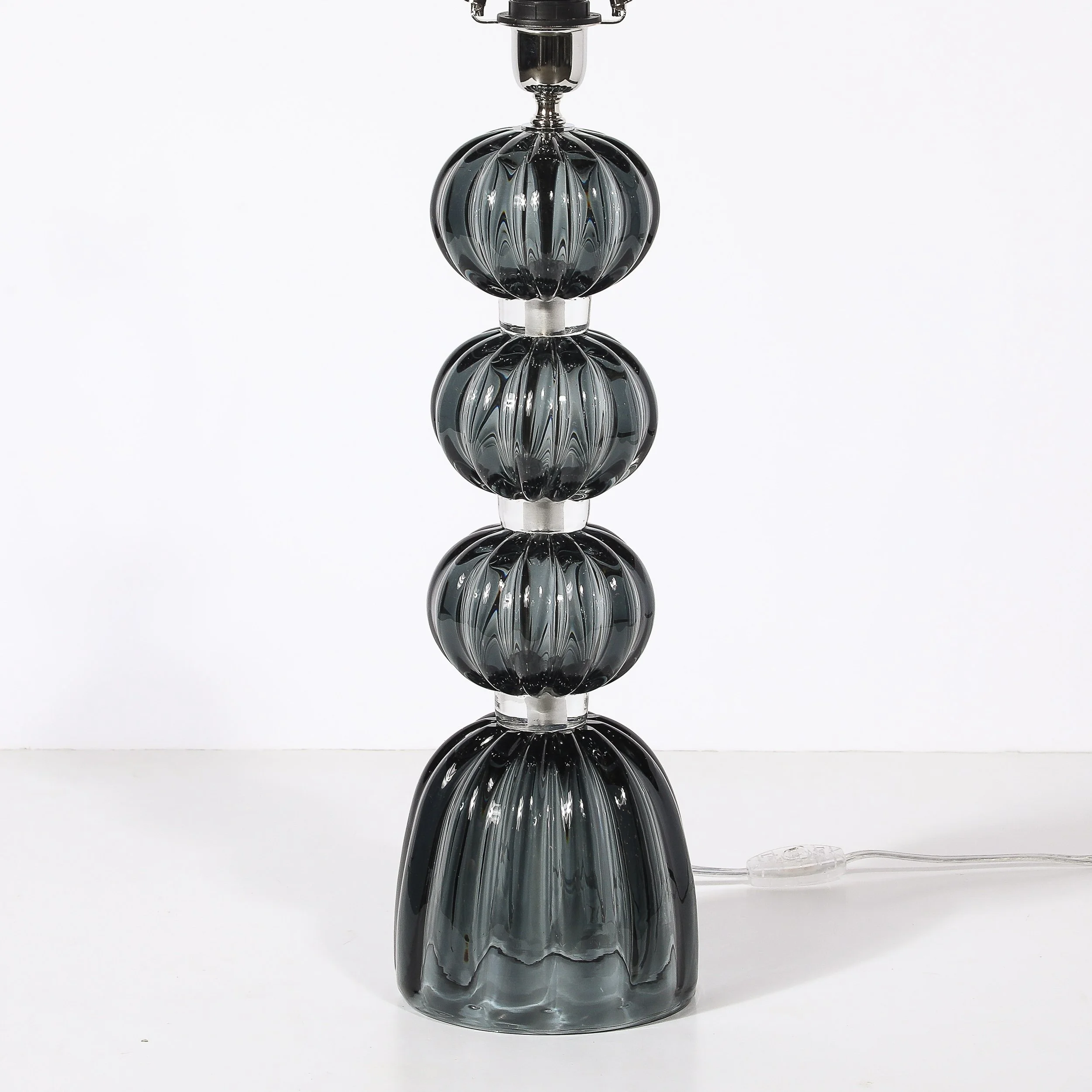 Pair of Modernist Hand-Blown Murano Glass Table Lamps in Smoked Graphite - High Style Deco 4.jpg