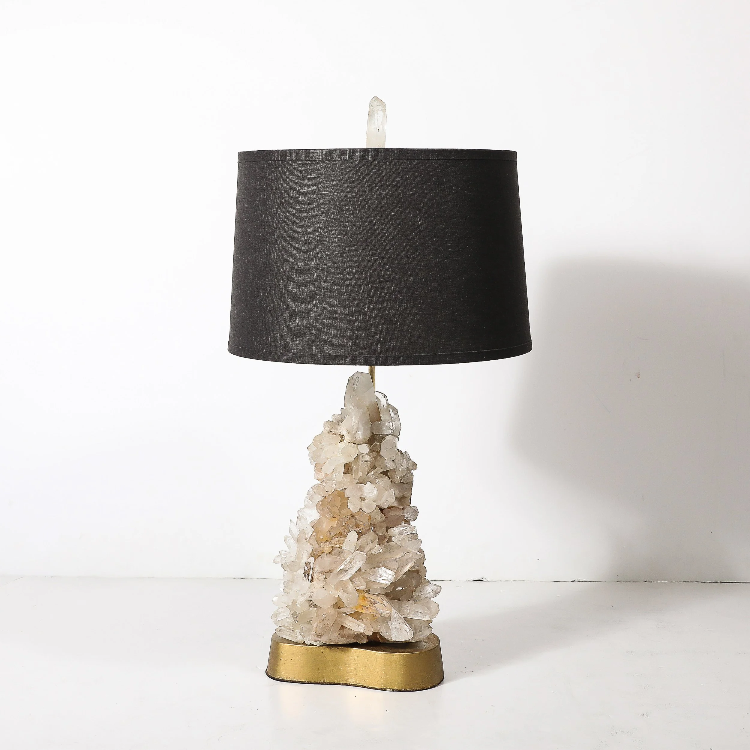 Mid-Century Modernist Sculptural Quartz Crystal Table Lamp by Carole Stupell - High Style Deco 1.jpg