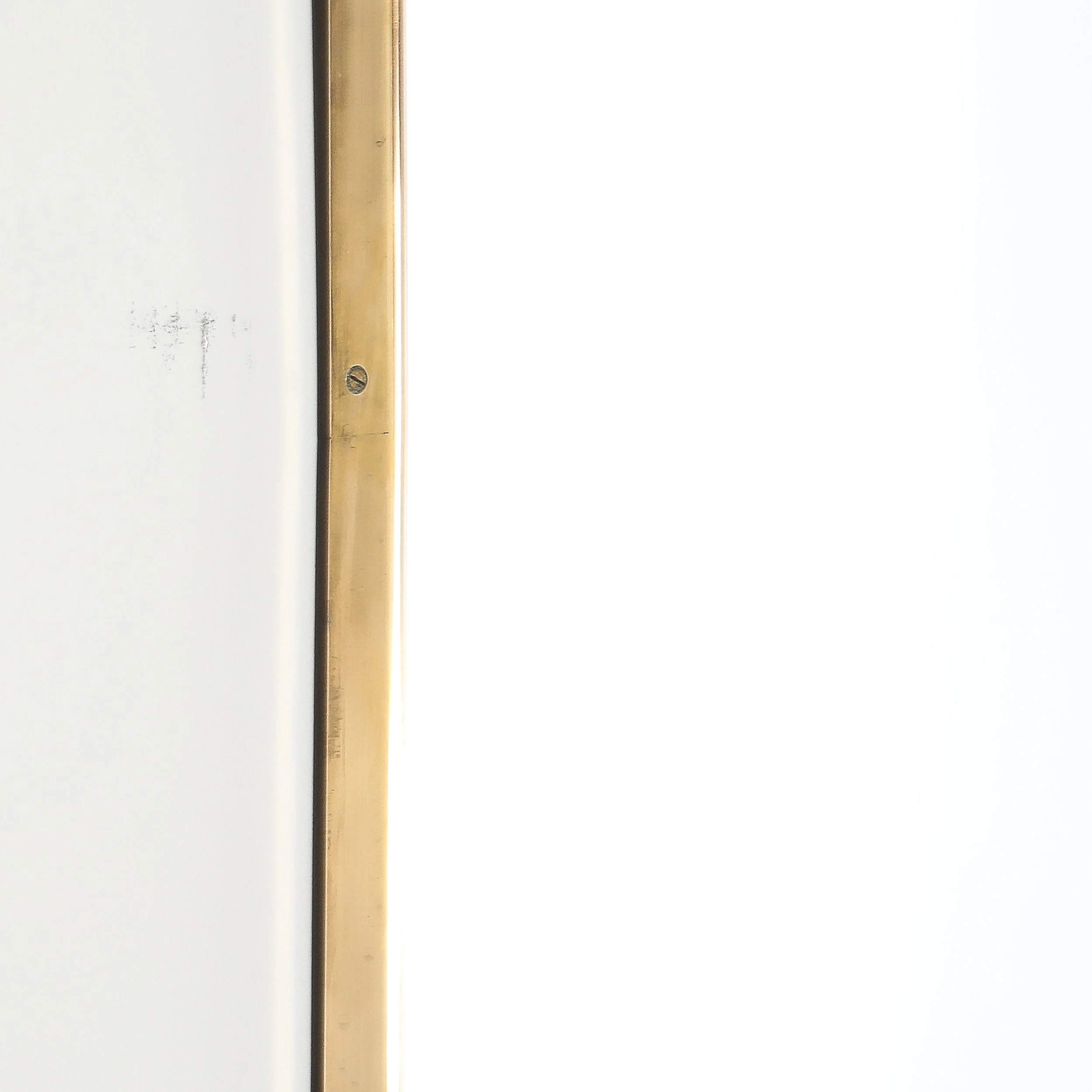 Mid-Century Modernist Elongated Brass Wrapped Mirror with Curved Top Detailing - High Style Deco 8.jpg