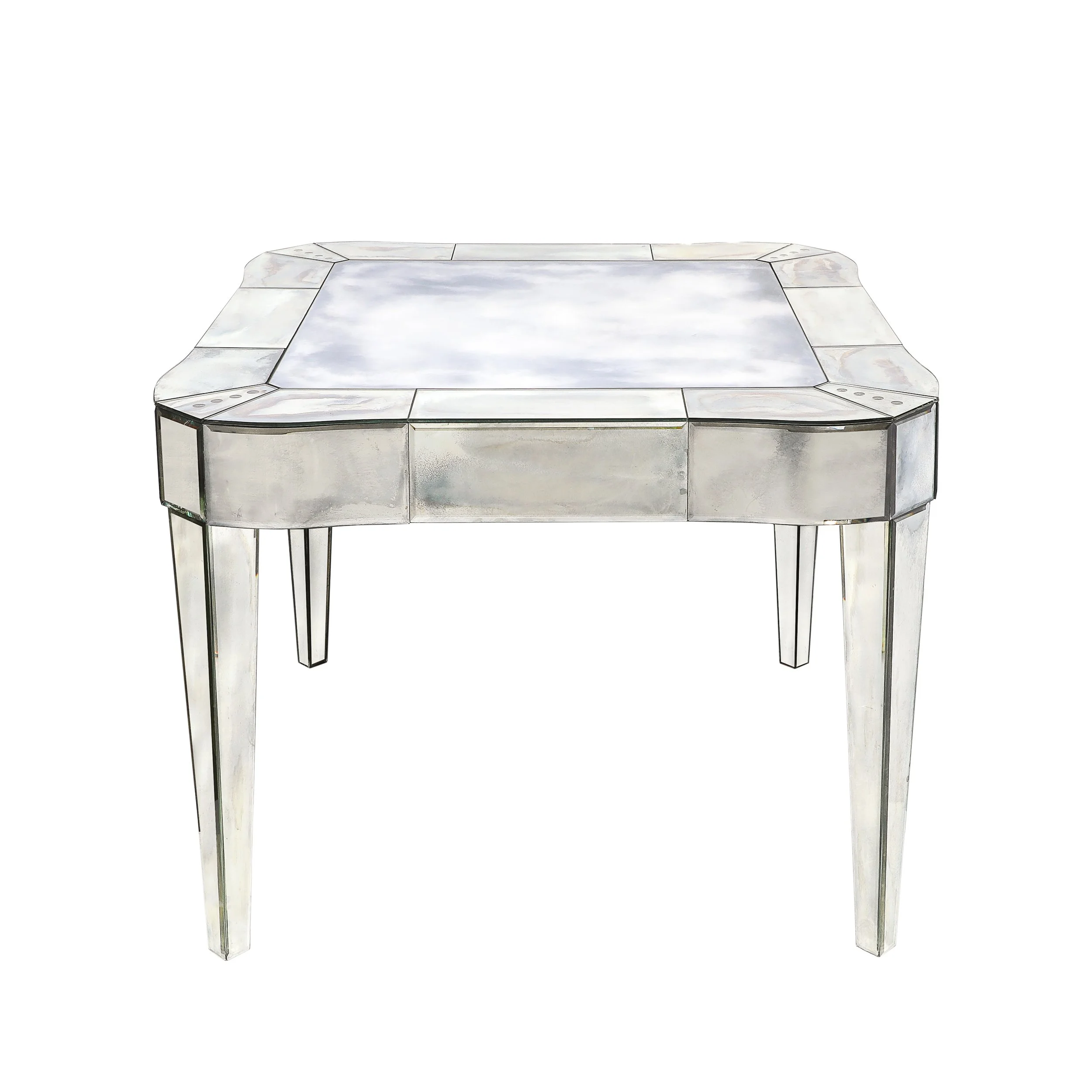 Mid-Century Modern Glamorous Smokey Mirrored Center Hall : Dining Table - High Style Deco 1.jpg