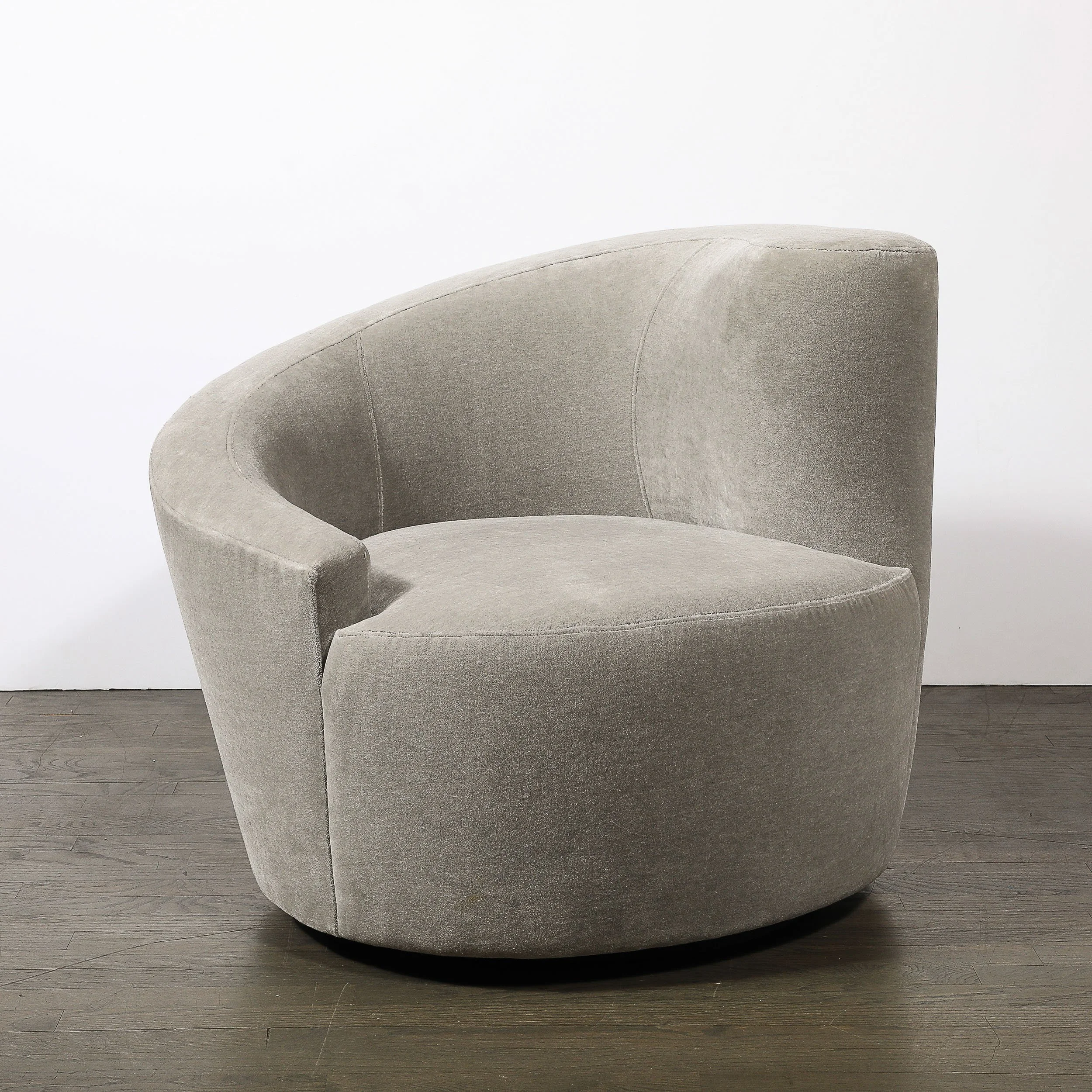 Pair of Swiveling %22Nautilus%22 Chairs by Vladimir Kagan in Luxe Taupe Mohair - High Style Deco 2.jpg