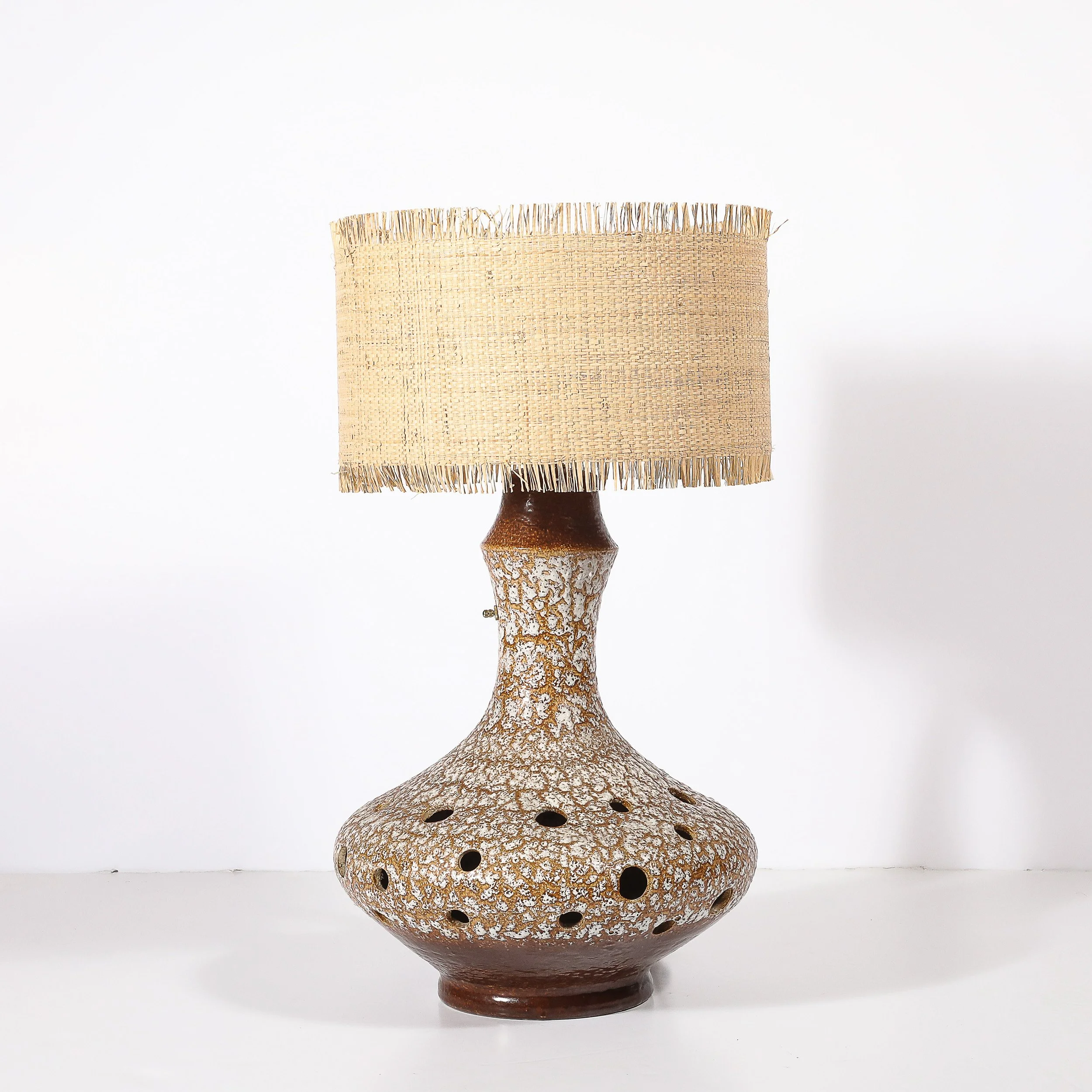 Mid-Century Organic Pitcher Form Ceramic Table Lamp with Illuminated Cutouts - High Style Deco 4.jpg