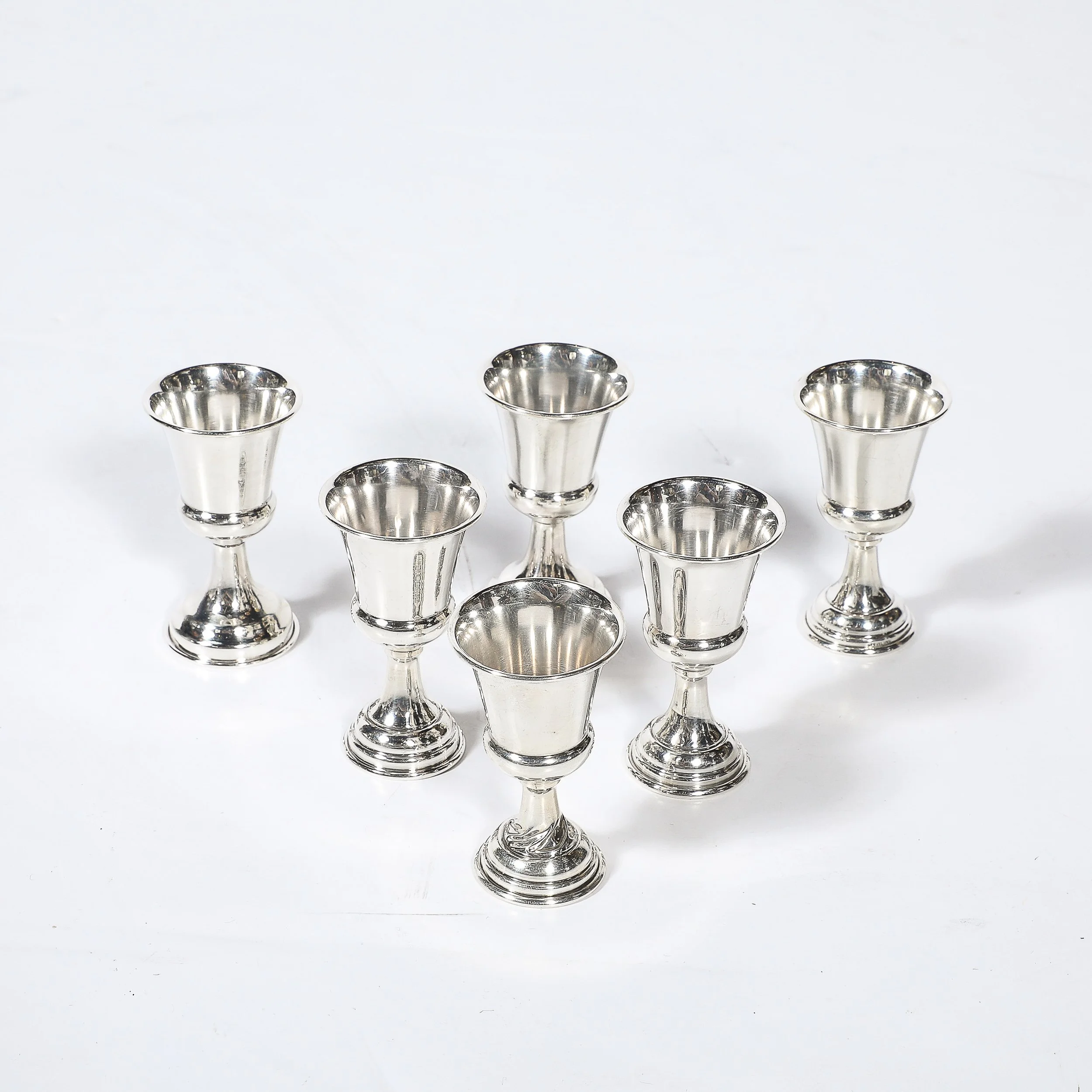 Mid-Century Minimalist Sculptural Sterling Kiddush Decanter and Six Cup Set - High Style Deco 12.jpg