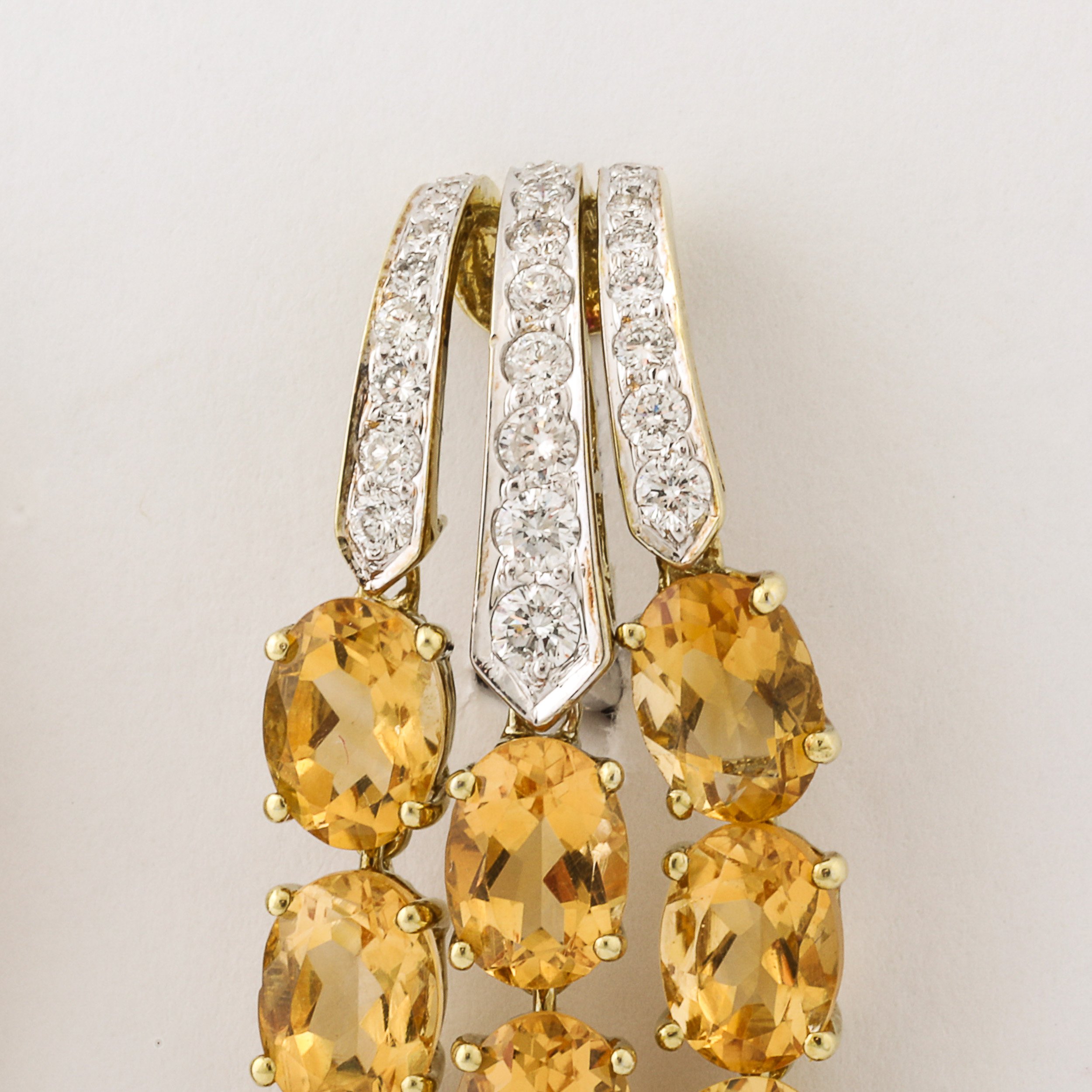 Mid-Century Fountain Citrines & Diamond Earrings in White & Yellow 18K Gold - High Style Deco 10.jpg