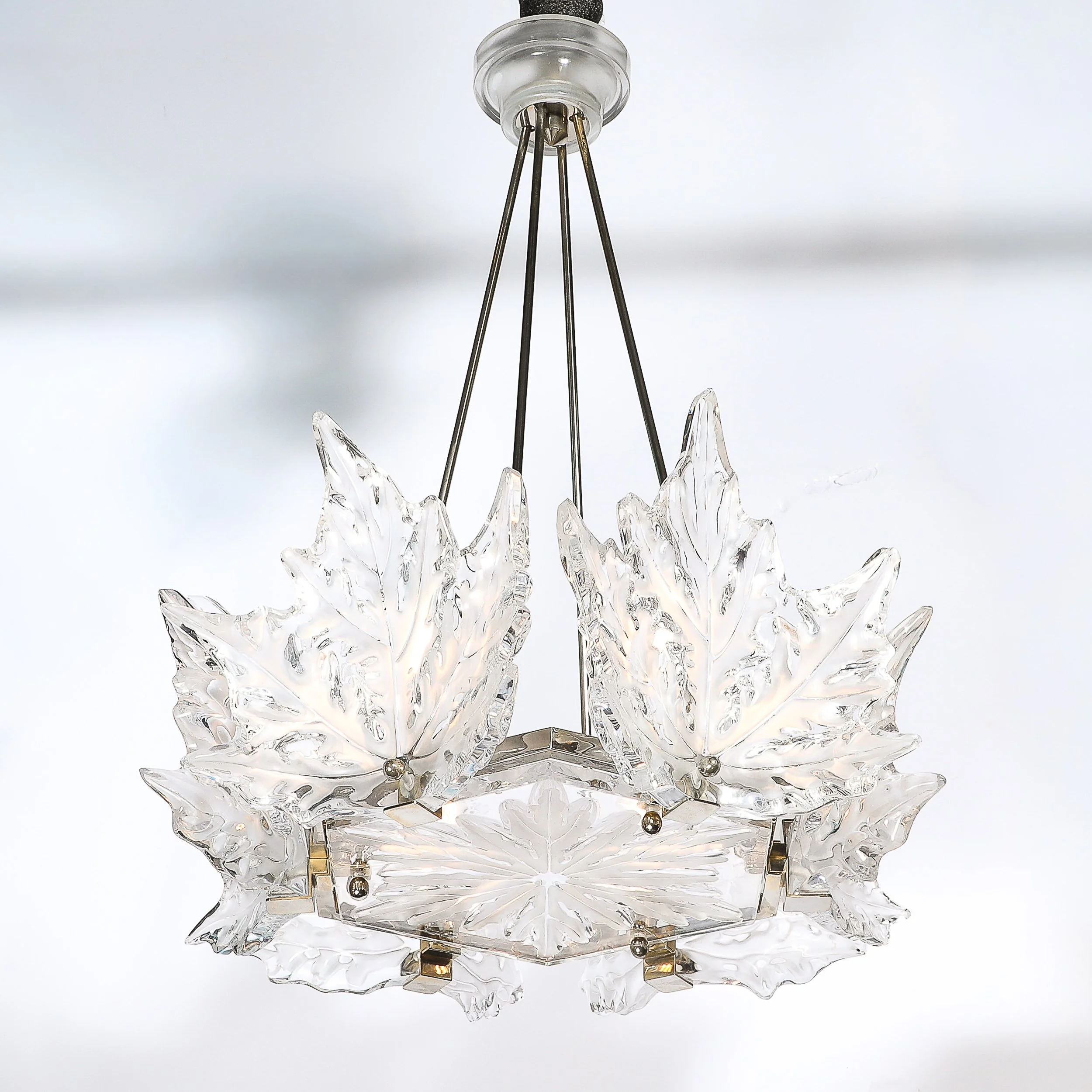 Mid-Century "Champs Élysées" Frosted Crystal Chandelier signed René Lalique - High Style Deco 6.jpg