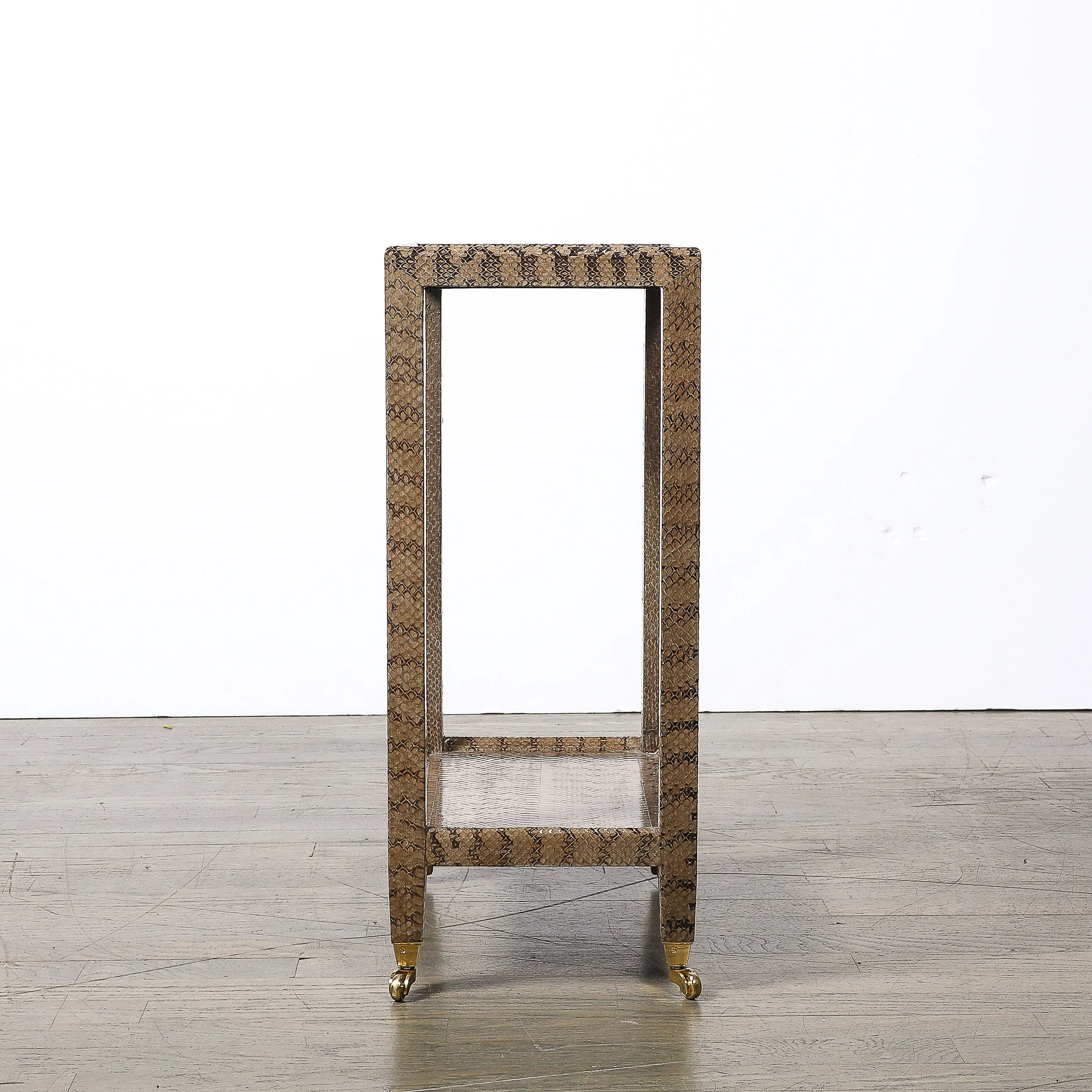 Mid-Century Modernist Python Side Table with Brass Castors by Karl Springer - High Style Deco 15.jpg