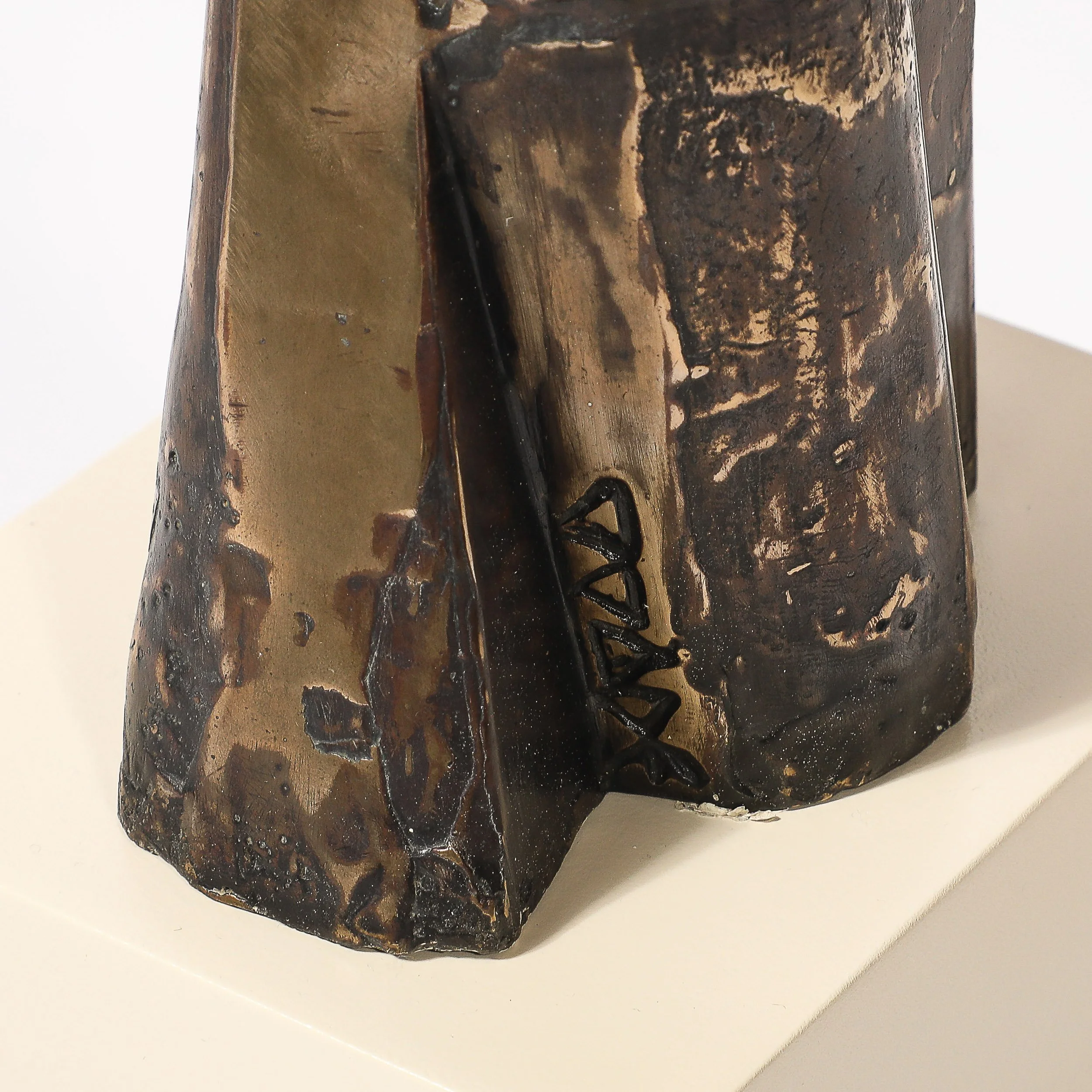 Mid-Century Modernist Abstracted Figural Bronze Sculpture of an Embracing Couple - High Style Deco 3.jpg