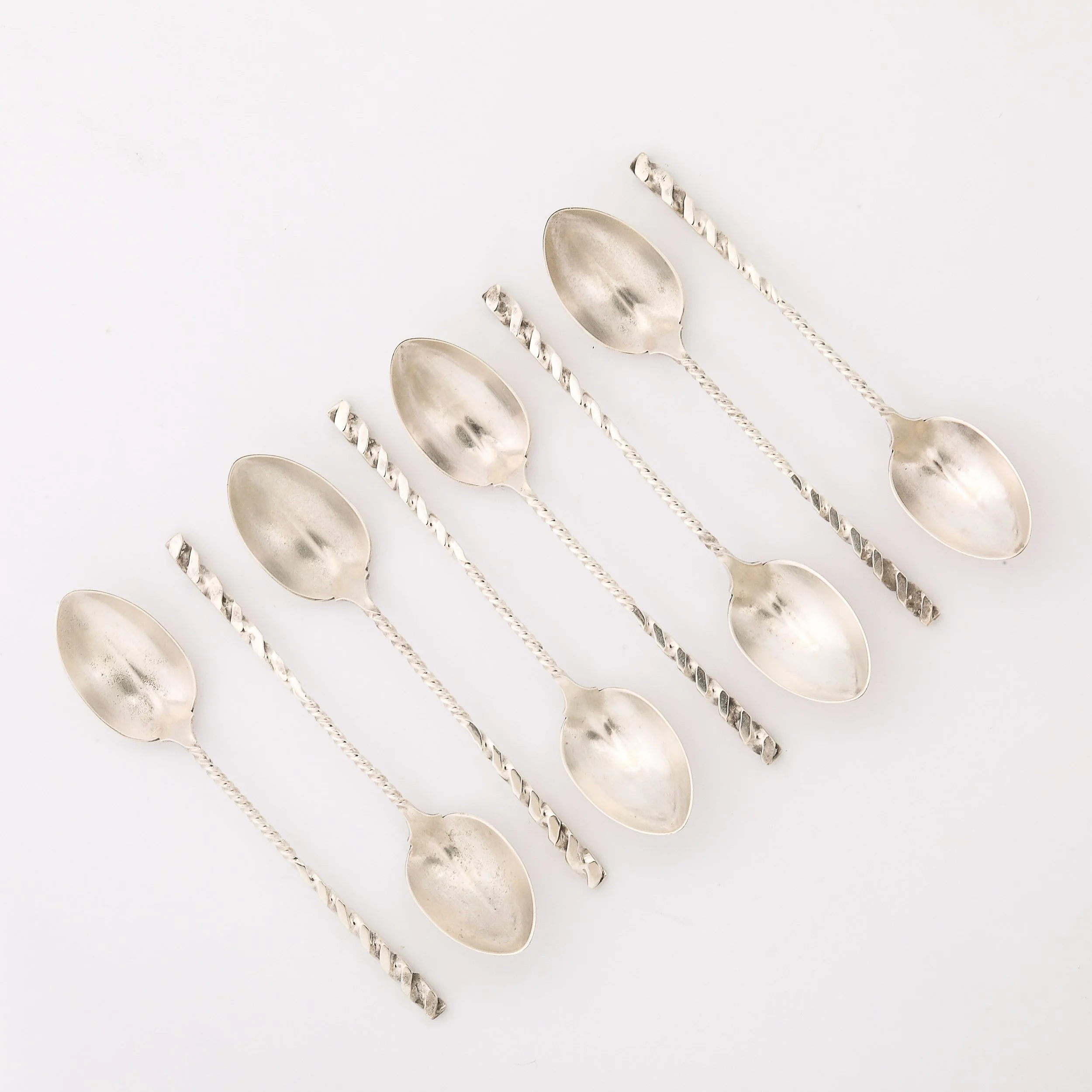 Set of 8 Arts & Crafts Sterling Silver Tea Spoons signed Whiting Manufacturing - High Style Deco 2.jpg