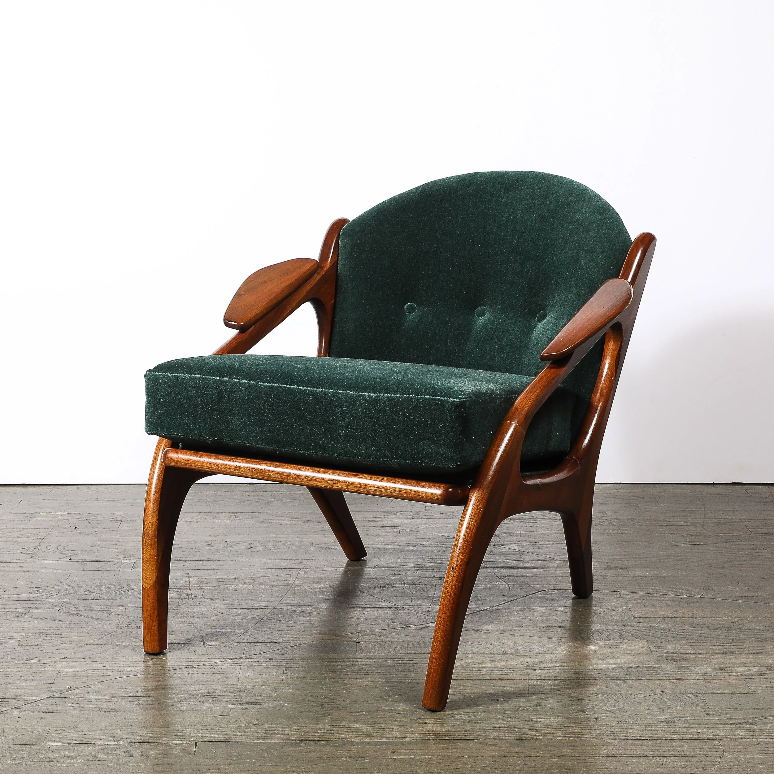 Mid-Century 2249-C Lounge Chair in Walnut & Viridian Velvet by Adrian Pearsall - High Style Deco 4.jpg