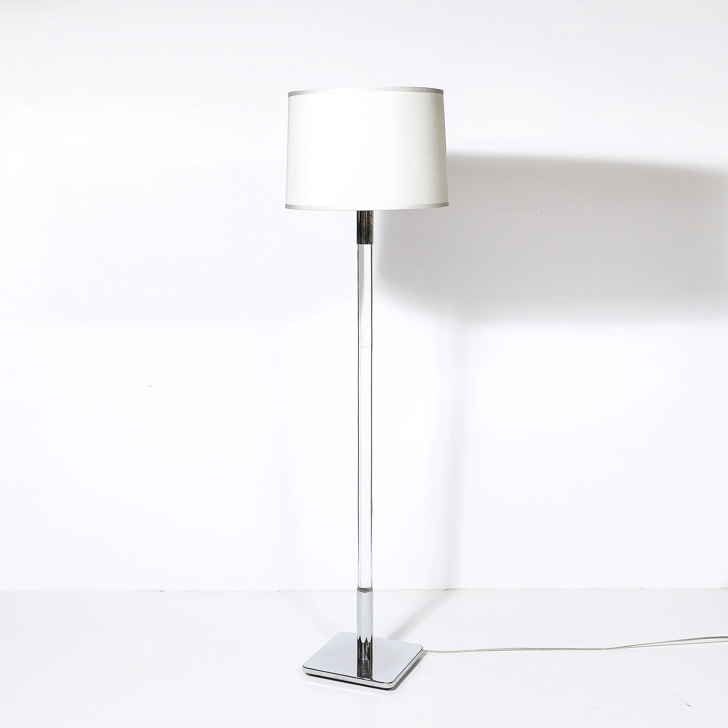 Mid-Century Modernist Floor Lamp in Lucite & Polished Nickel by Hansen - High Style Deco 7.jpg