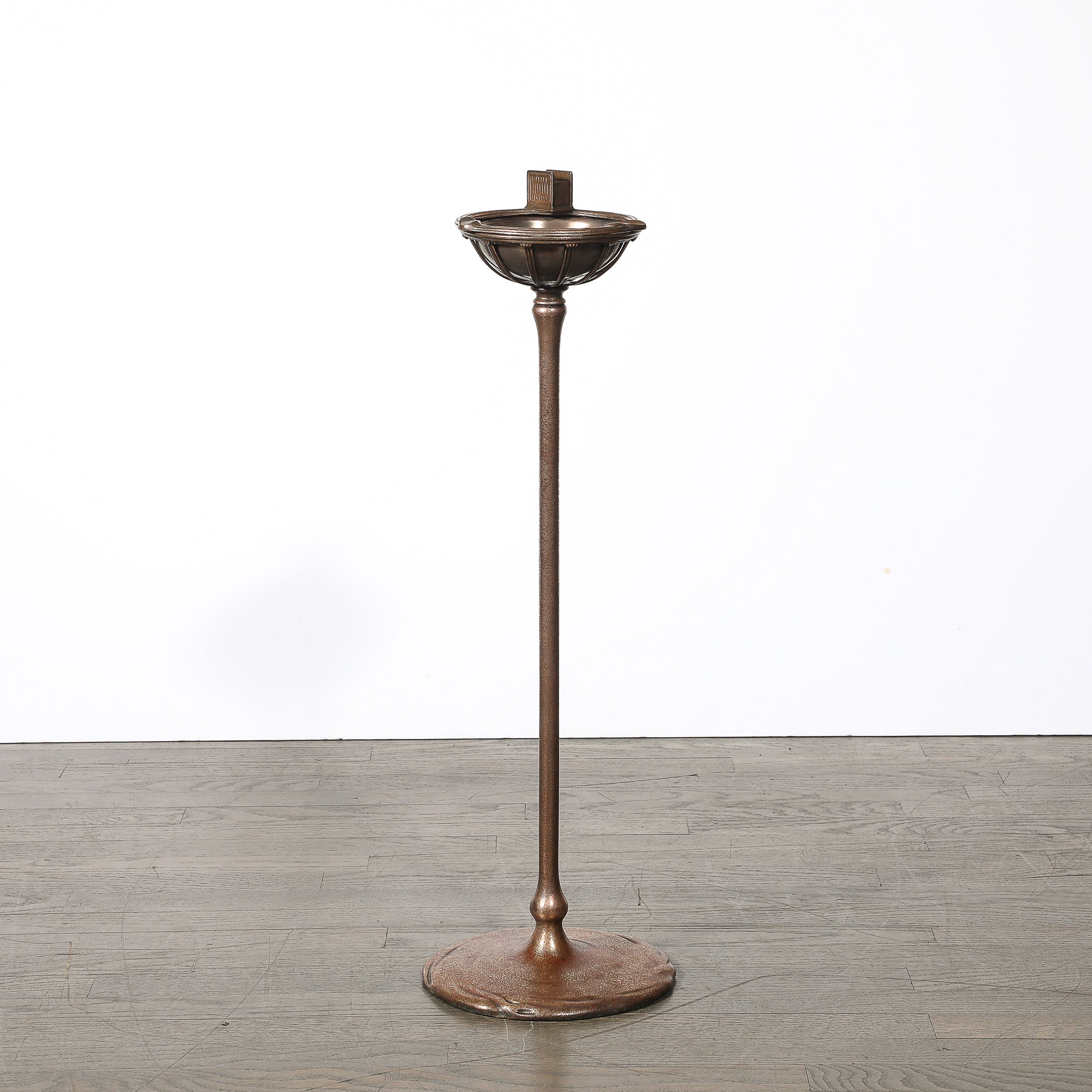 Art Deco Coppered Bronze Smoking Stand signed Tiffany Studios New York #1649 - High Style Deco 1.jpg