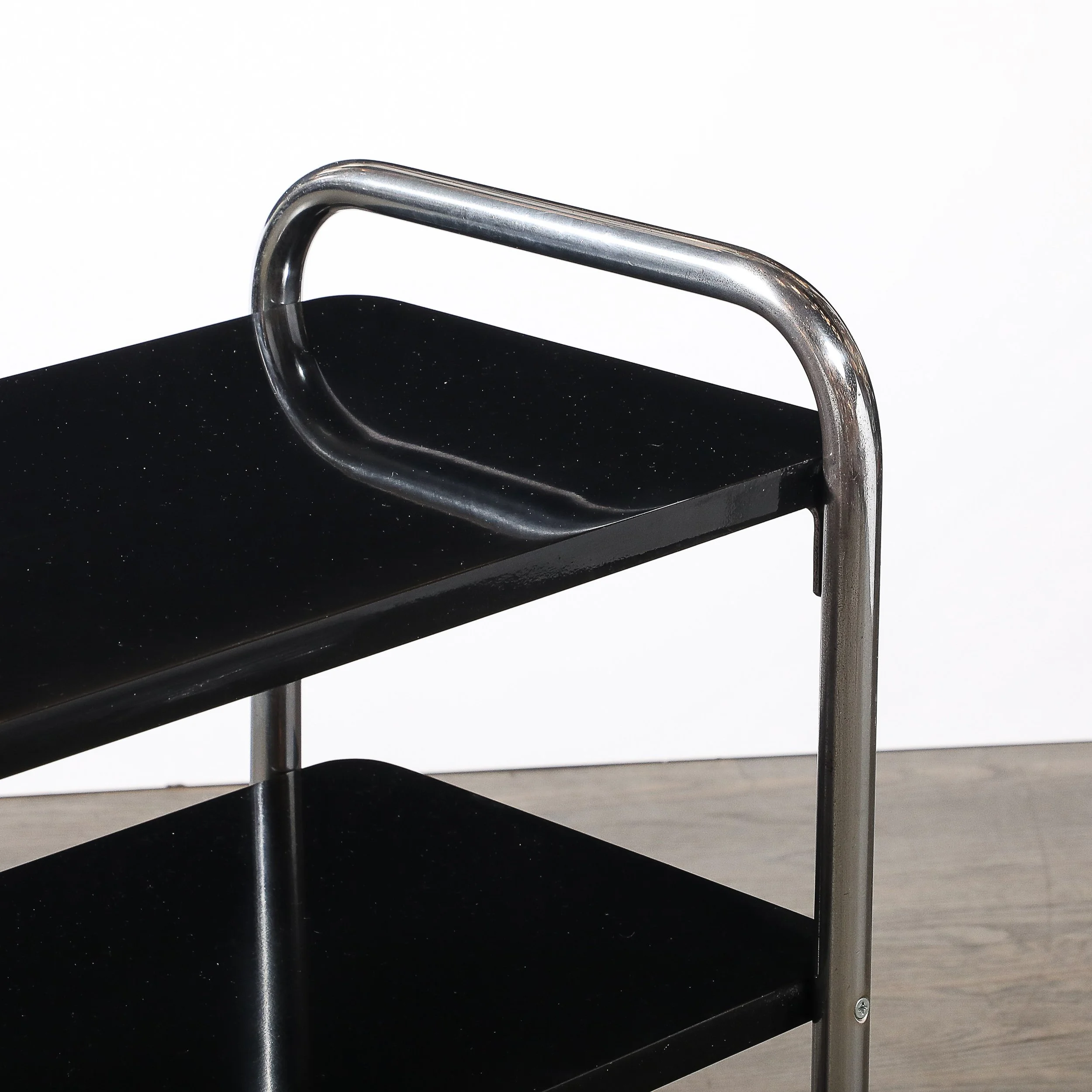 Art Deco Three-Tier Bullet Form Side Table, Model No 806 by Wolfgang Hoffman - High Style Deco 8.jpg