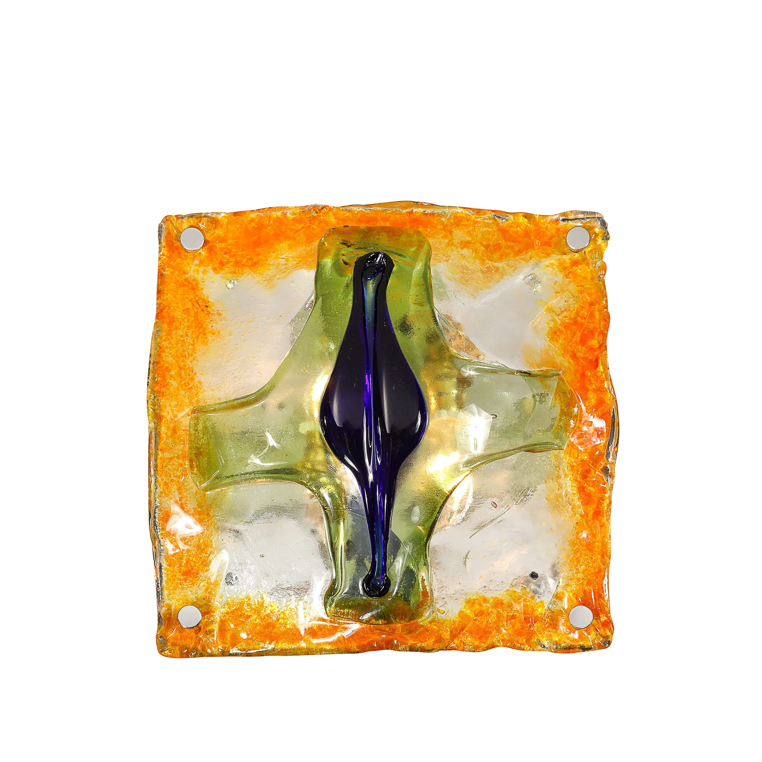 Mid-Century Hand-Blown Amber, Green & Blue Murano Glass Sconces by Mazzega - High Style Deco 3.jpg