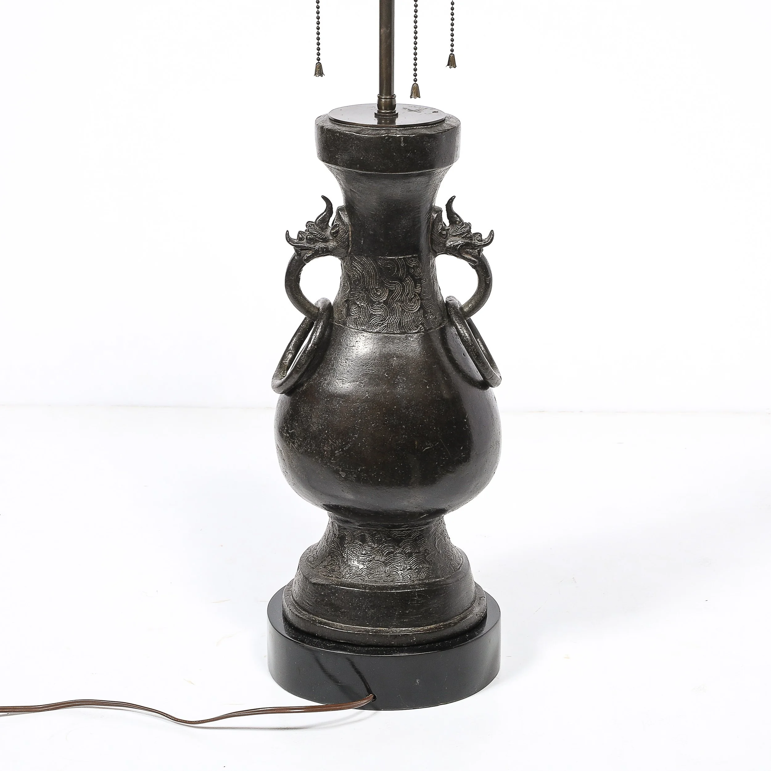 Pair of Mid-Century Iron Dragon Amphora Chinoiserie Table Lamps w: Ring Details - High Style Deco 13.jpg