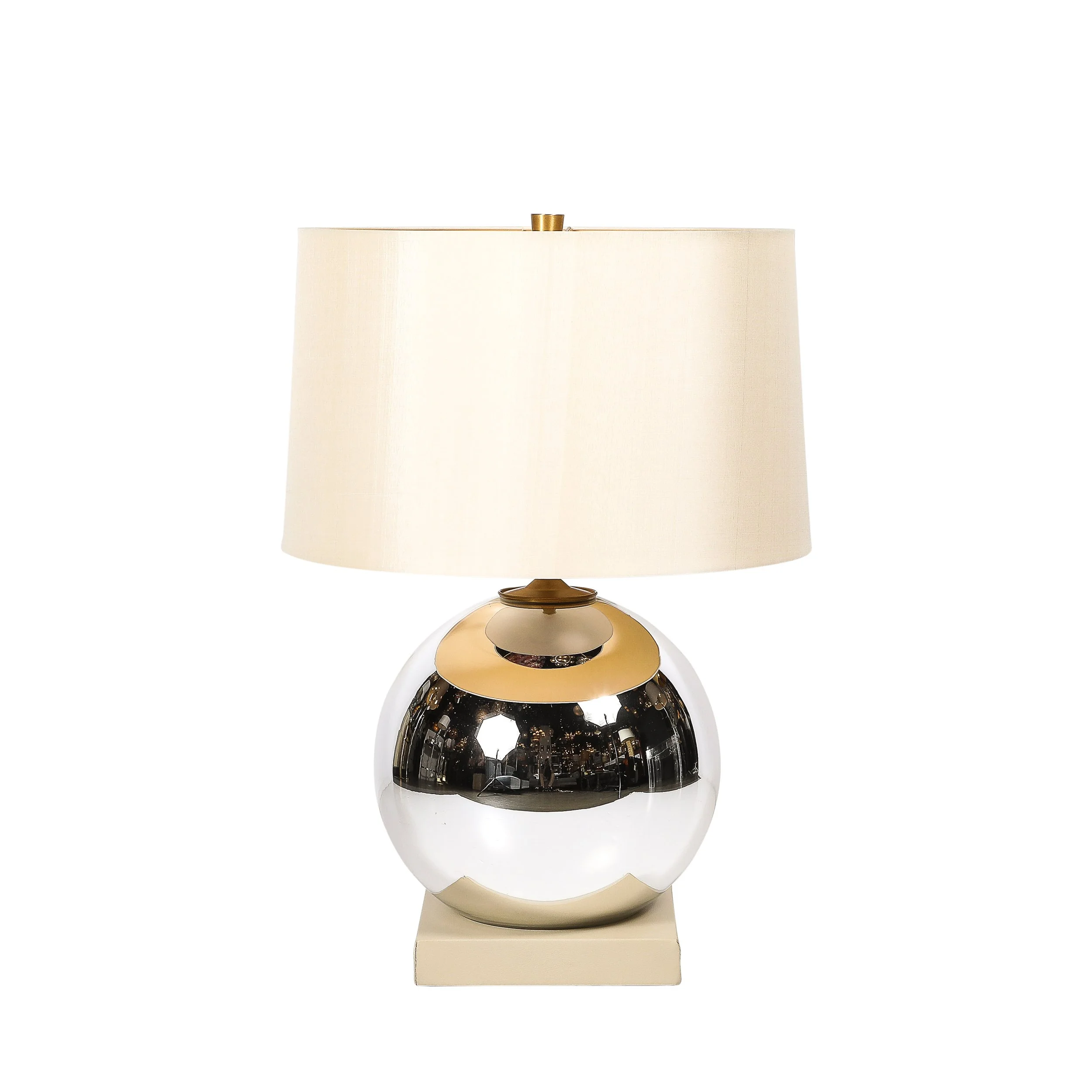 Modernist Mercury Glass Table Lamps with Leather Wrapped Bases by Lorin Marsh - High Style Deco 2.jpg