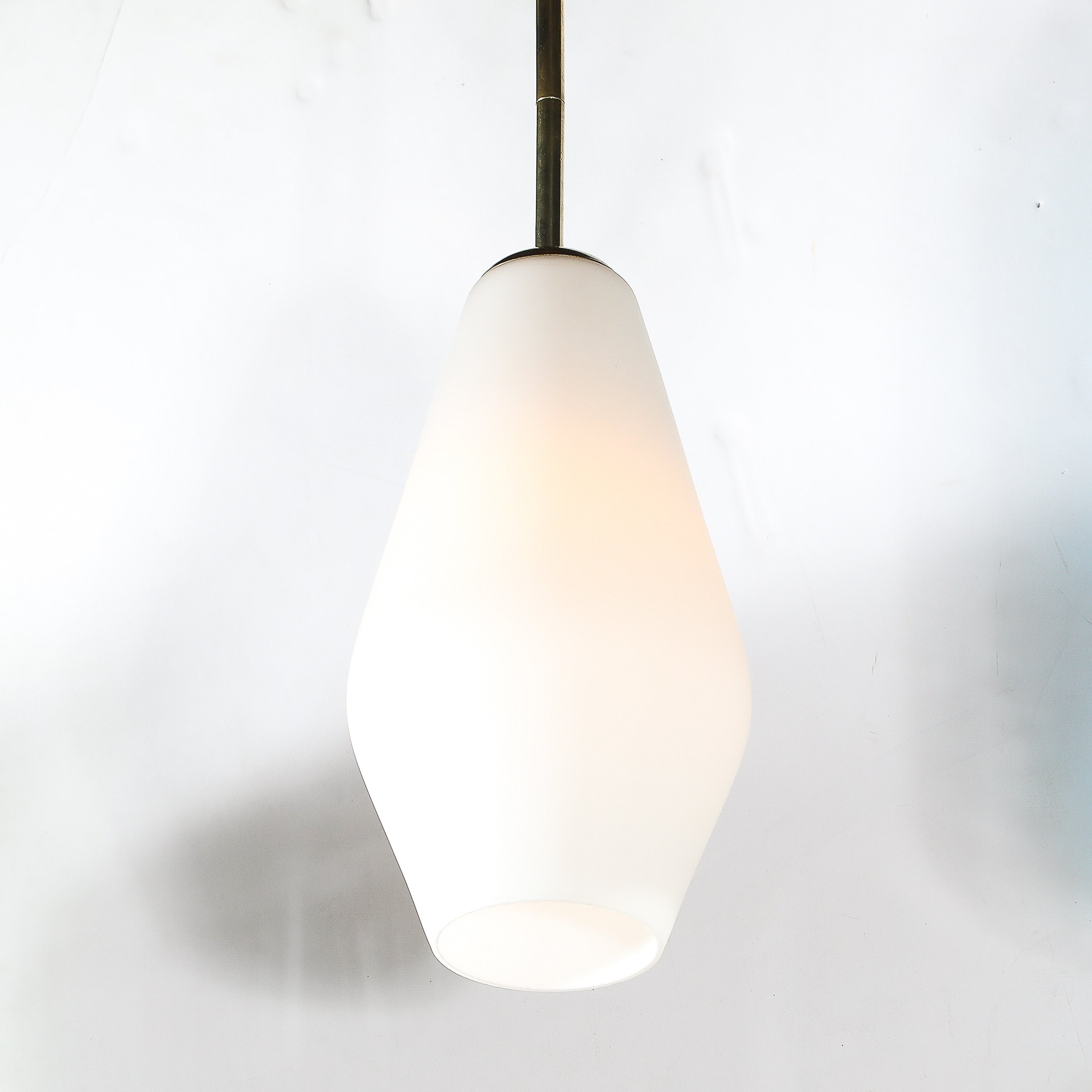 Mid-Century Modern Frosted Glass & Walnut Pendant Chandelier with Brass Fittings - High Style Deco 2.jpg