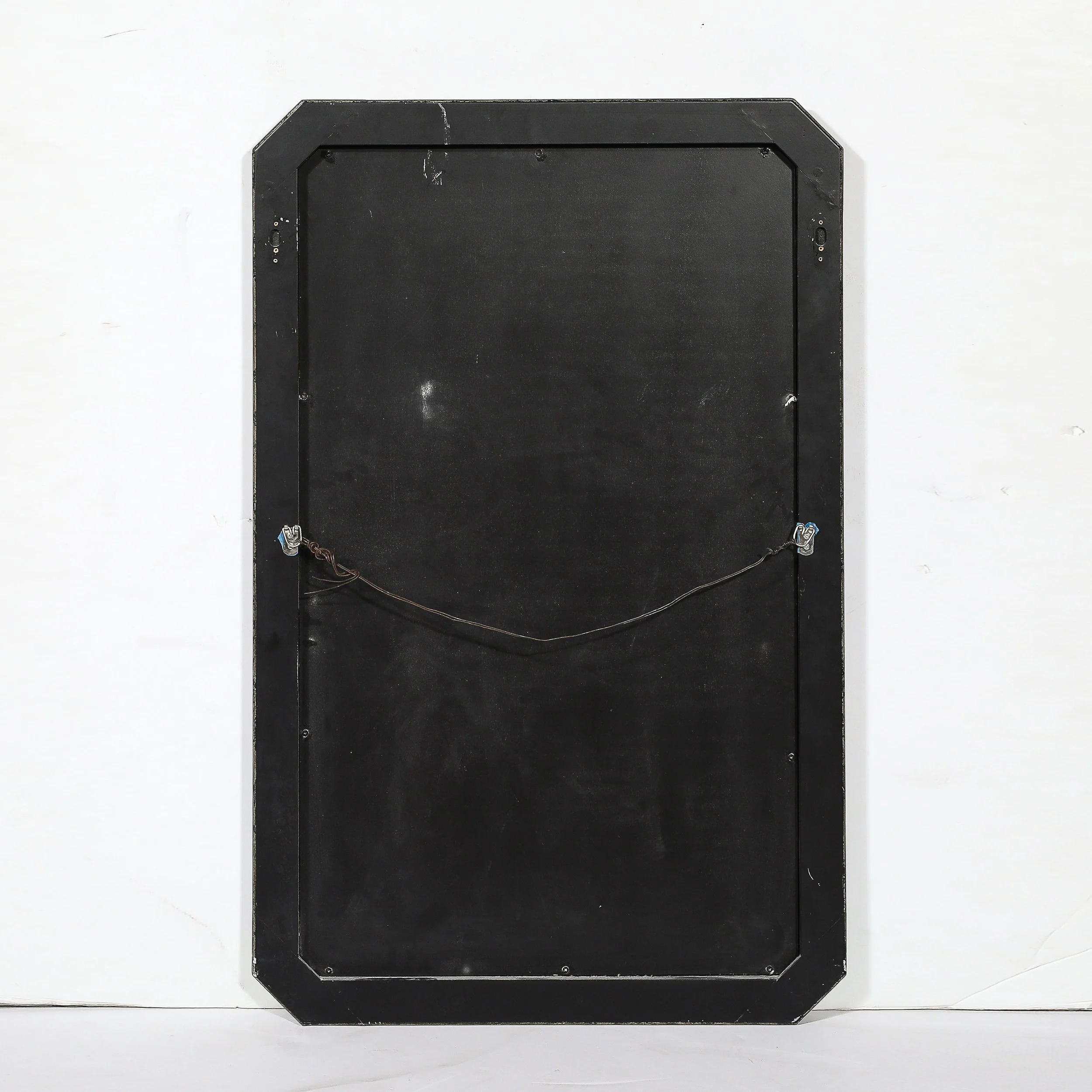Mid-Century Modernist Minimal Mirror with Antiqued Border - High Style Deco 12.jpg