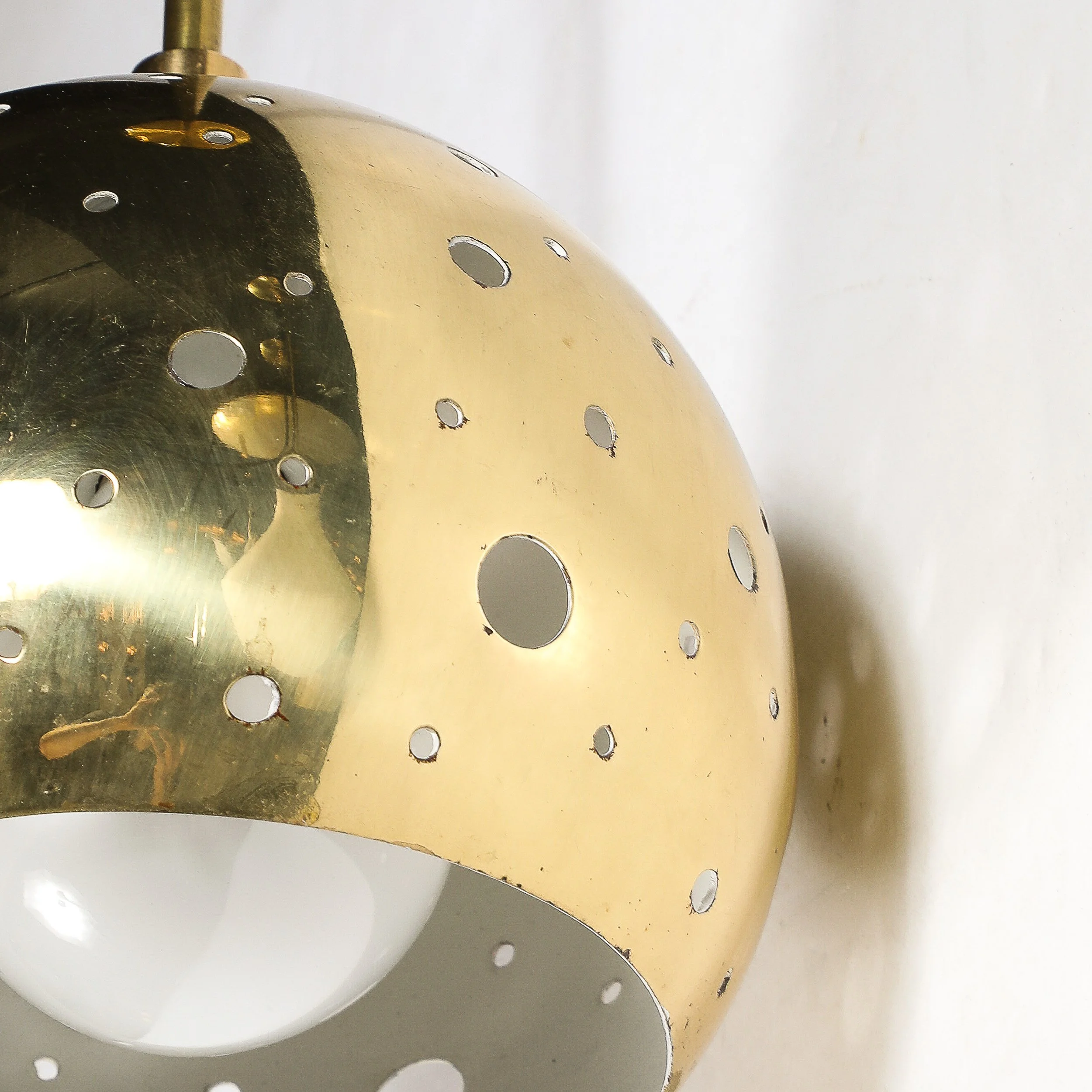 Mid-Century Rounded Brass Pendant Chandelier W: Circular Cutout Detail - High Style Deco 13.jpg