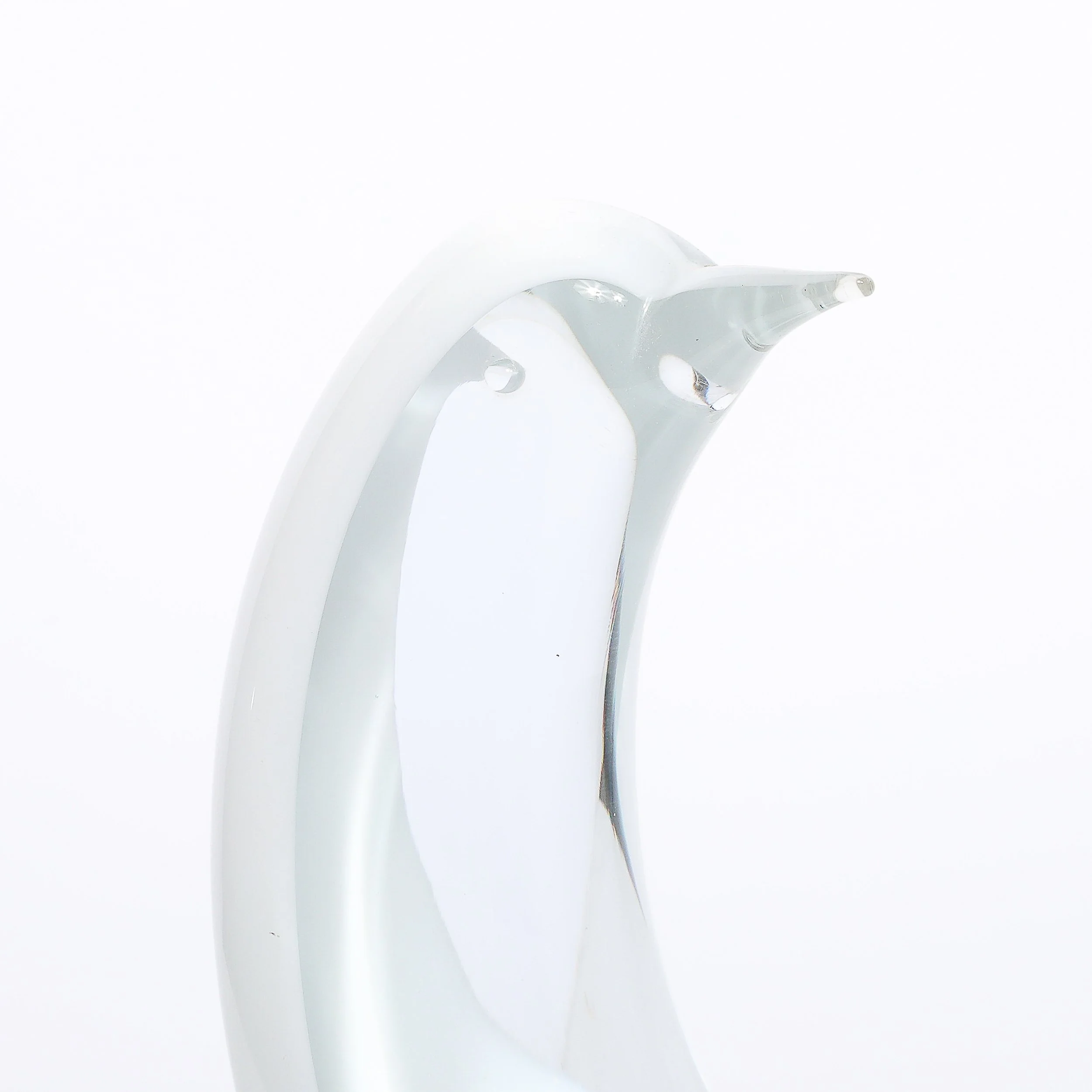 Mid-Century White & Transparent Murano Glass Bird Sculpture signed Renato Anatra - High Style Deco 14.jpg