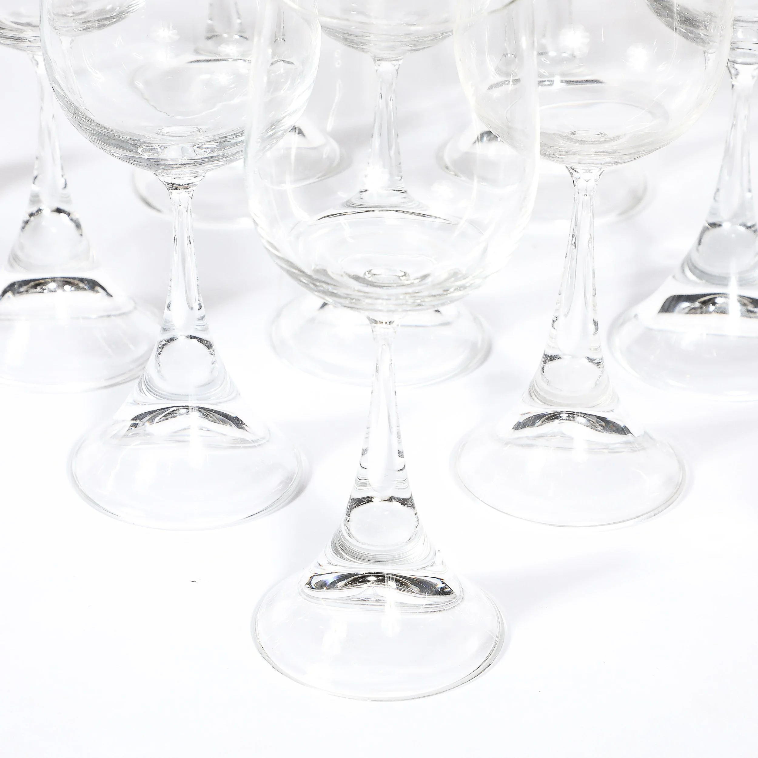 Set of 12 Mid-Century Modernist Clarion Wine Glasses signed Rosenthal - High Style Deco 15.jpg