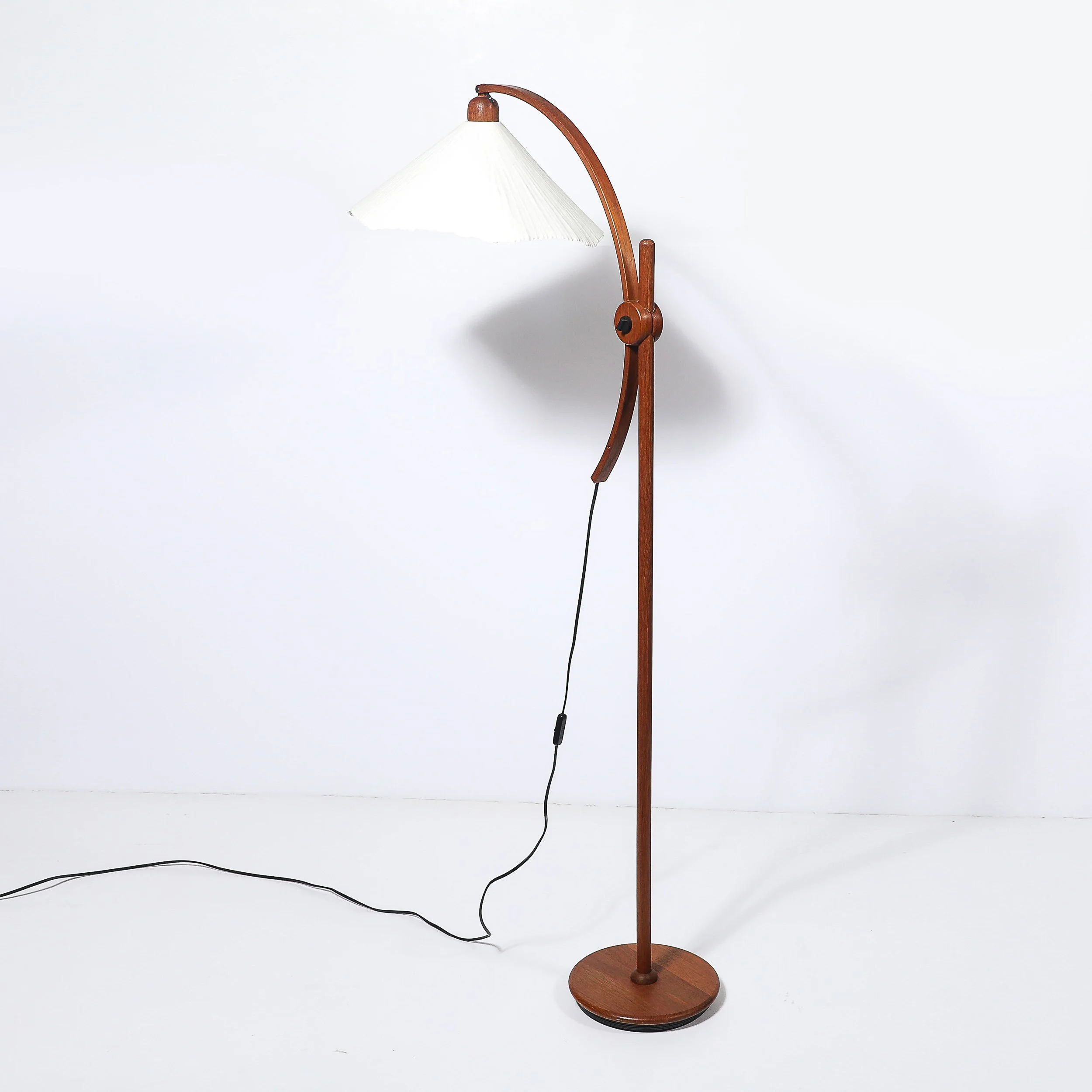Mid-Century Sculptural Teak Adjustable Floor Lamp w: Custom Archival Paper Shade - High Style Deco 6.jpg