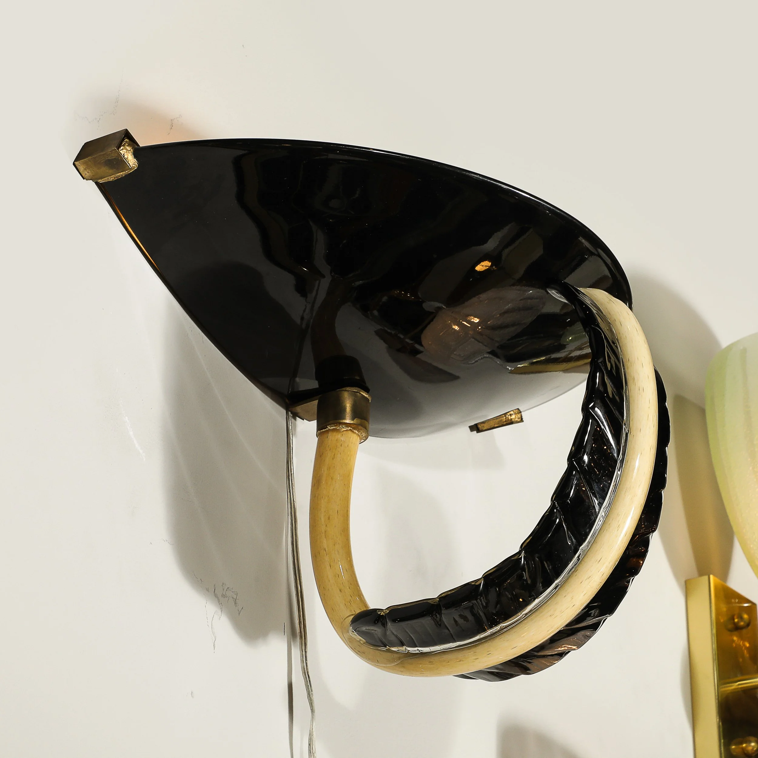 Mid-Century Hand-Blown Murano Black & Gold Acanthus Glass Sconces by Seguso - High Style Deco 12.jpg