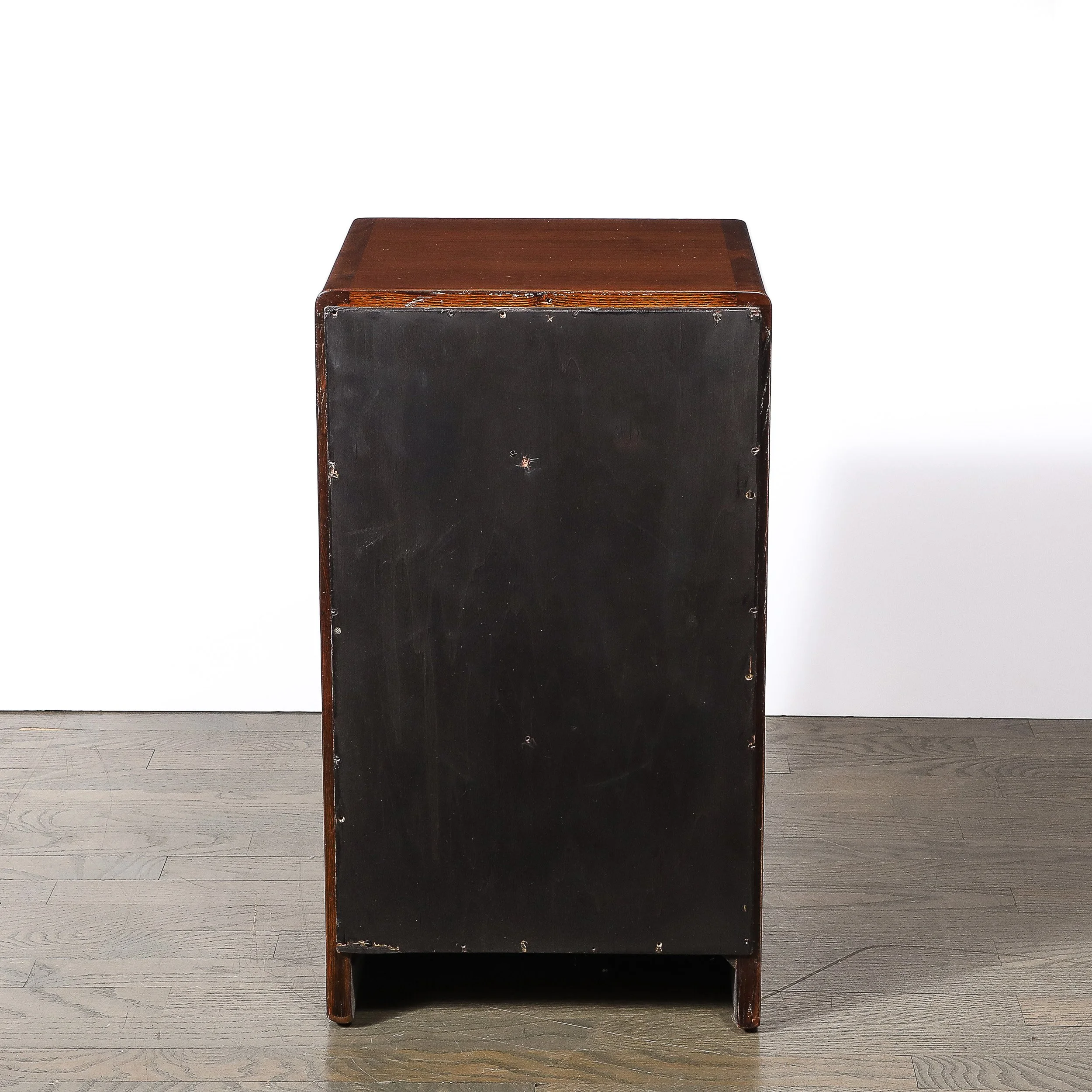Pair of Art Deco Nightstands in Book-Matched Walnut with Black Lacquer Accents - High Style Deco 9.jpg