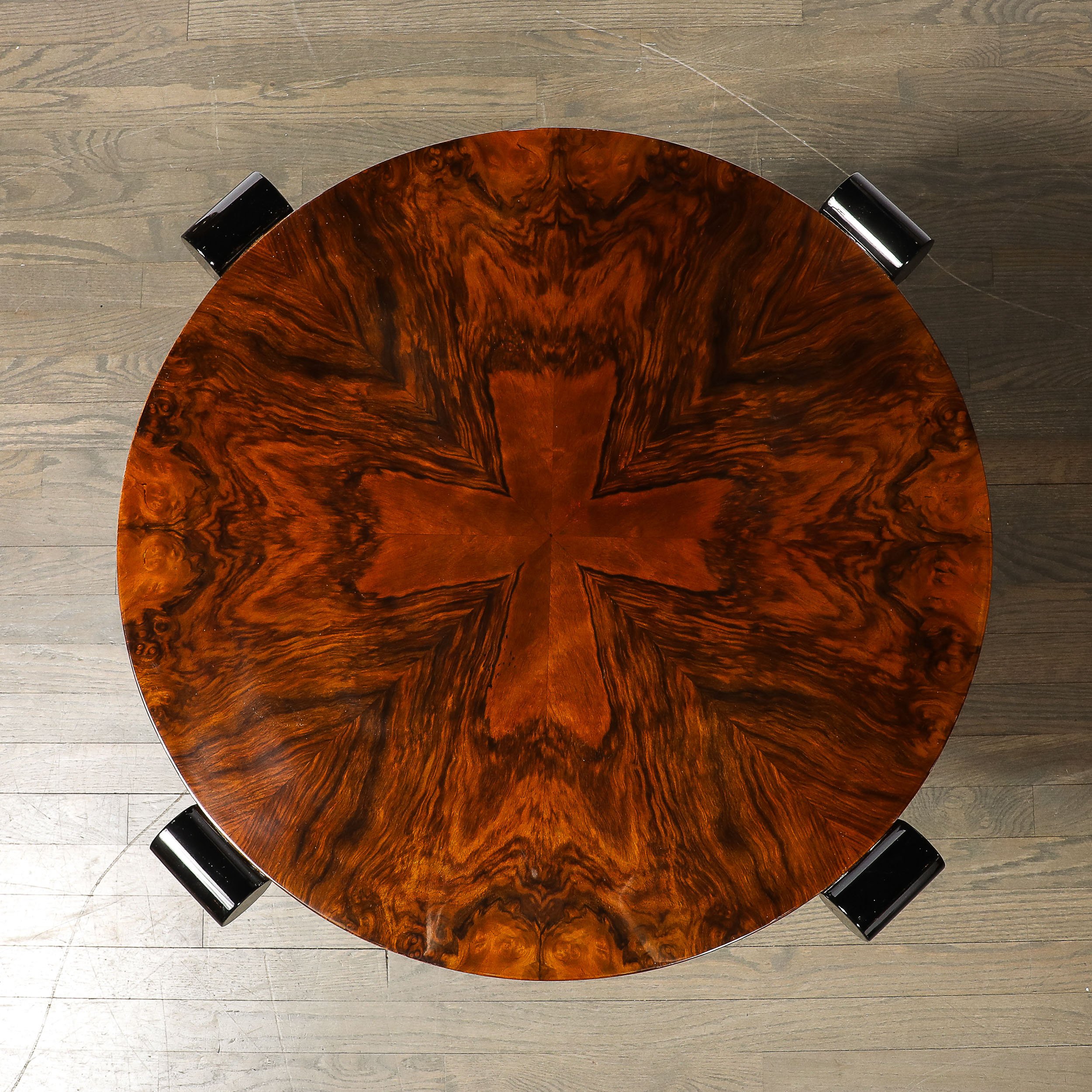 Art Deco Machine Age Occasional Table in Book-Matched & Burled Walnut - High Style Deco 11.jpg