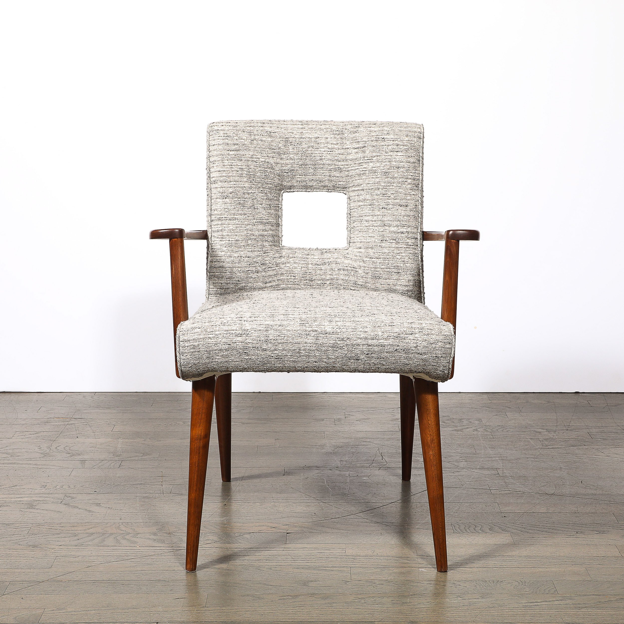 Set of 6 Mid-Century Modern Walnut Cutout Back Arm & Side Chairs by Paul Frankl - High Style Deco 19.jpg