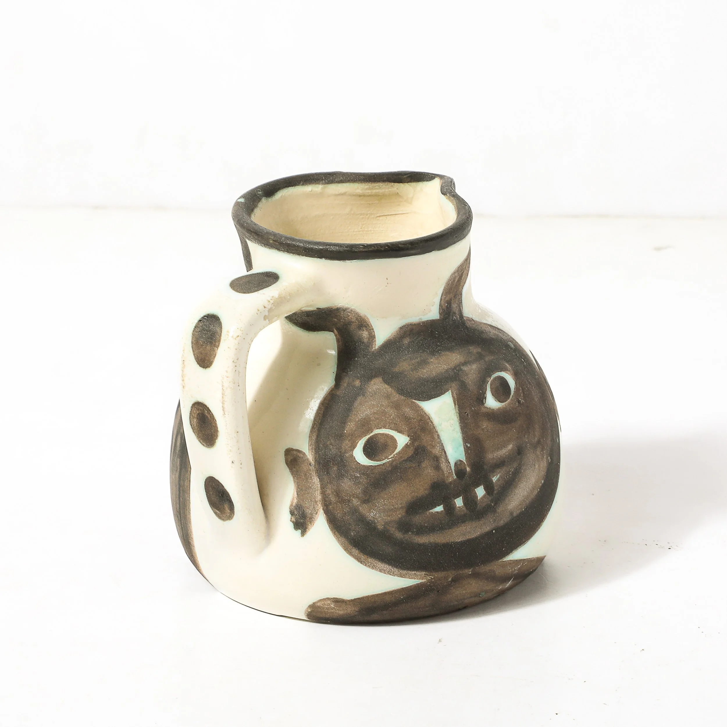 Madoura Pottery Glazed Earthenware Têtes Pitcher signed Pablo Picasso - High Style Deco 6.jpg