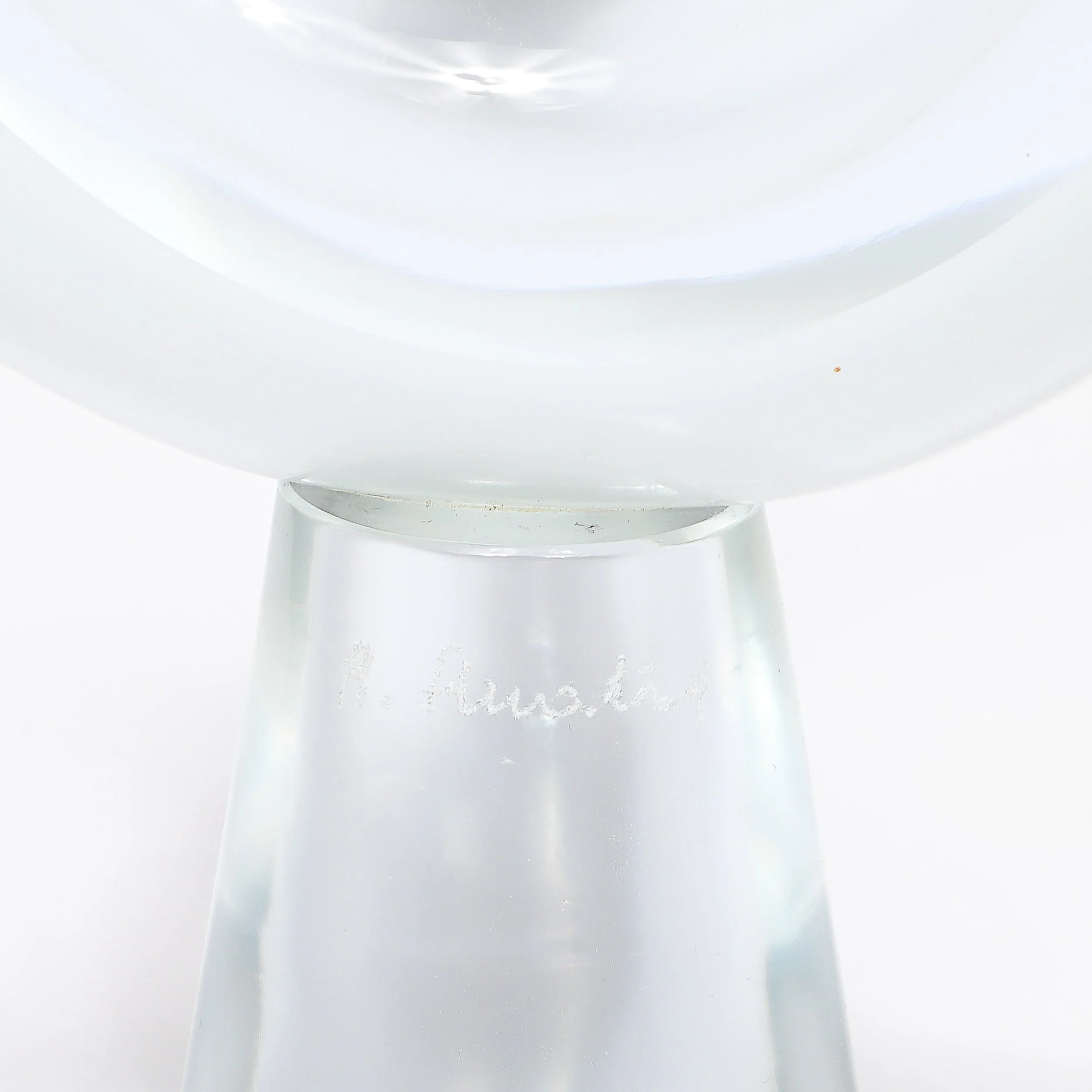 Mid-Century White & Transparent Murano Glass Bird Sculpture signed Renato Anatra - High Style Deco 8.jpg